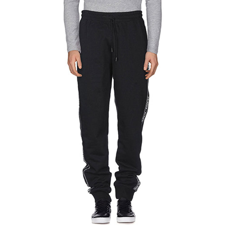 Men's Off-White Side Stripe Black Pants OMCH008E18A200011000 - 5
