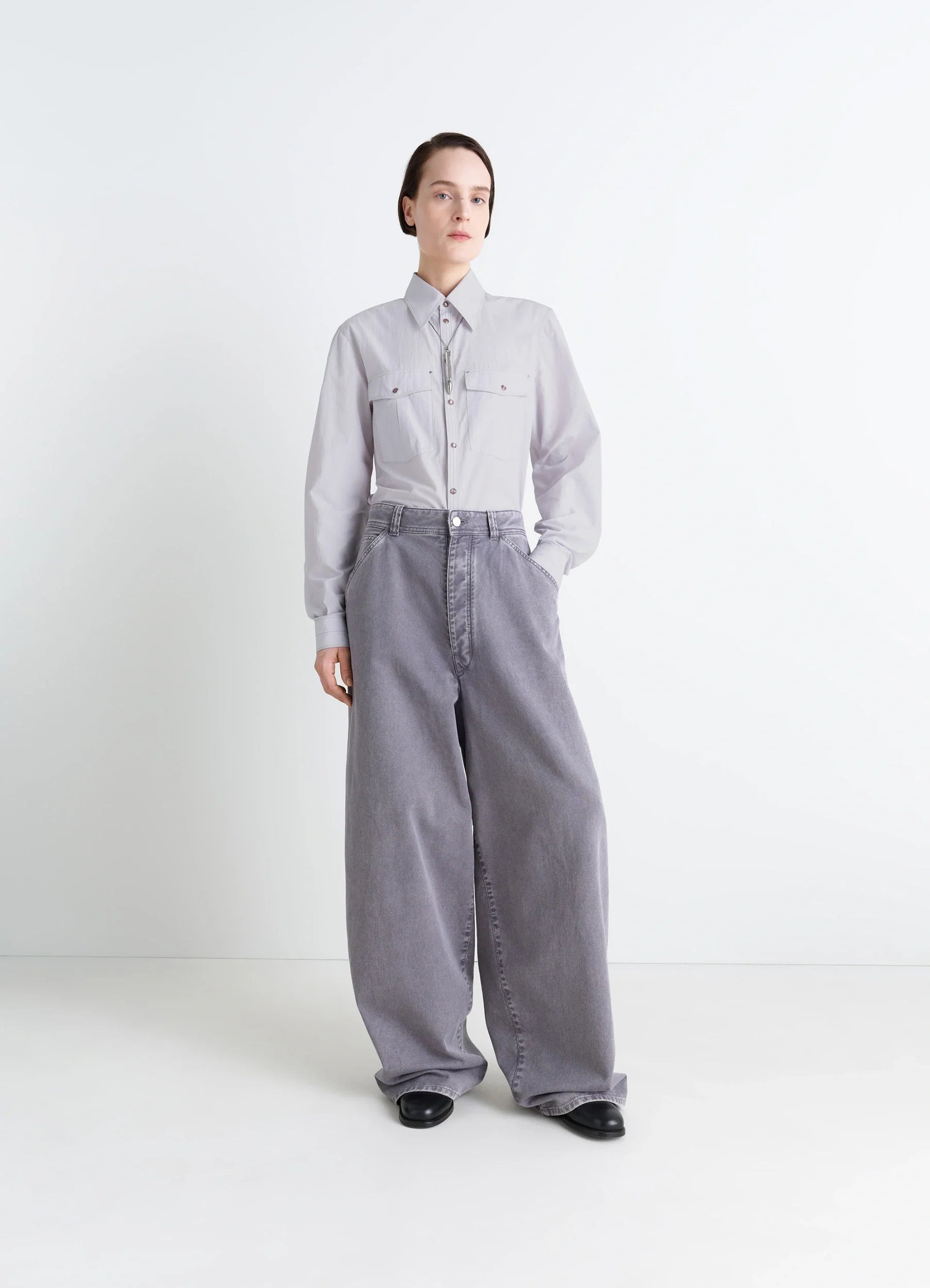 CHEST-POCKET FITTED SHIRT - 3
