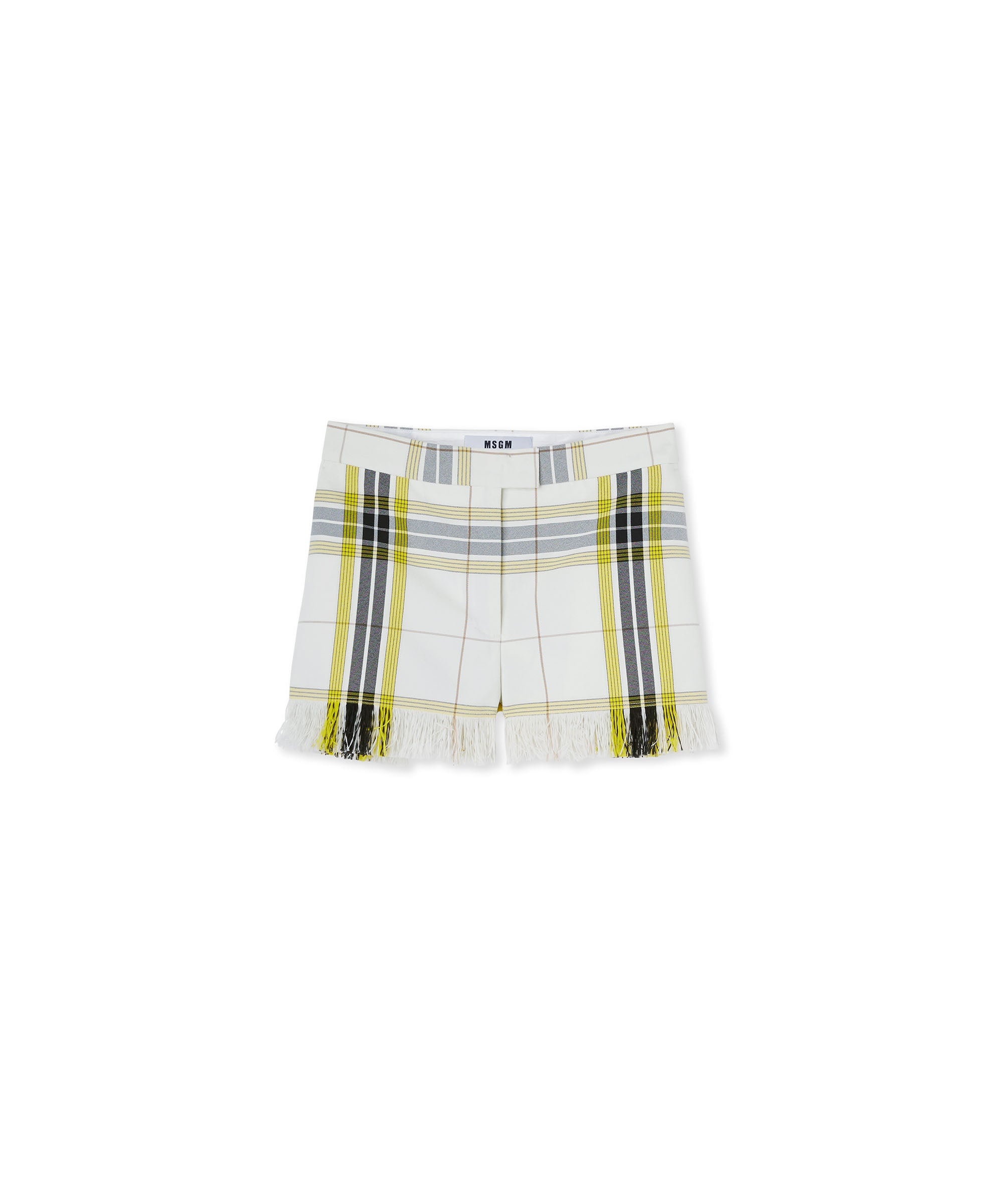 Tecno canvas check shorts - 1