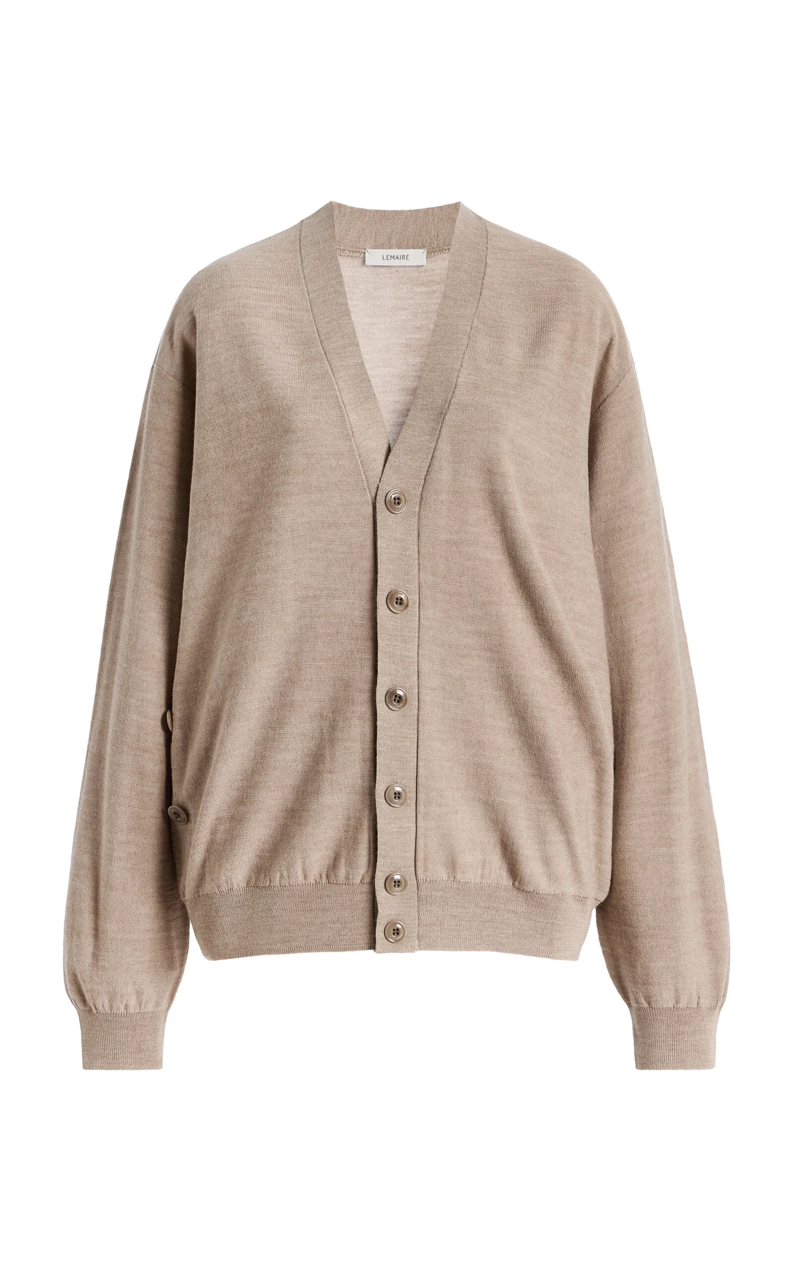 Relaxed Twisted Knit Cardigan taupe - 1
