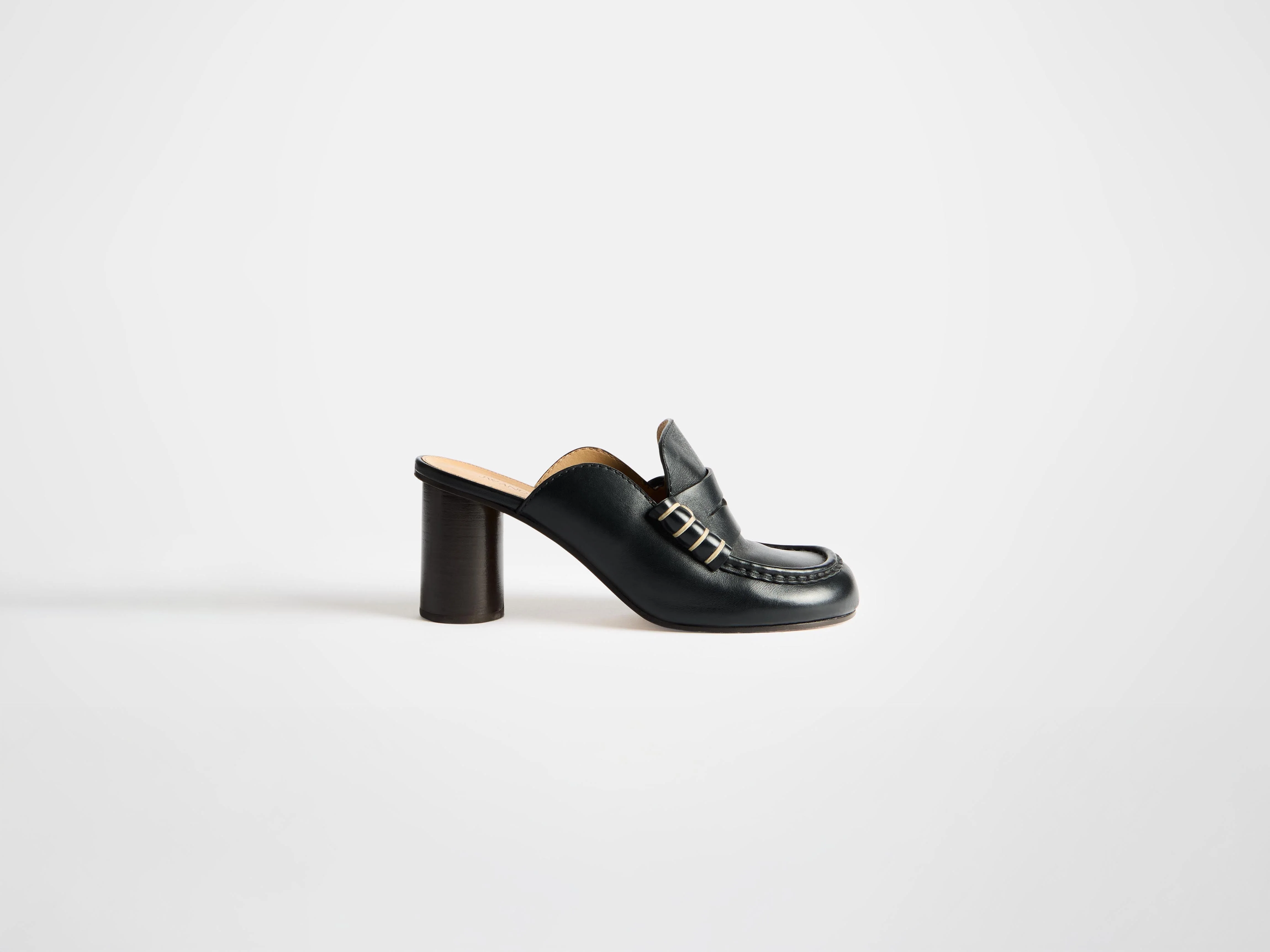 WOMENS LOAFER MULE SANDAL IN BLACK - 1