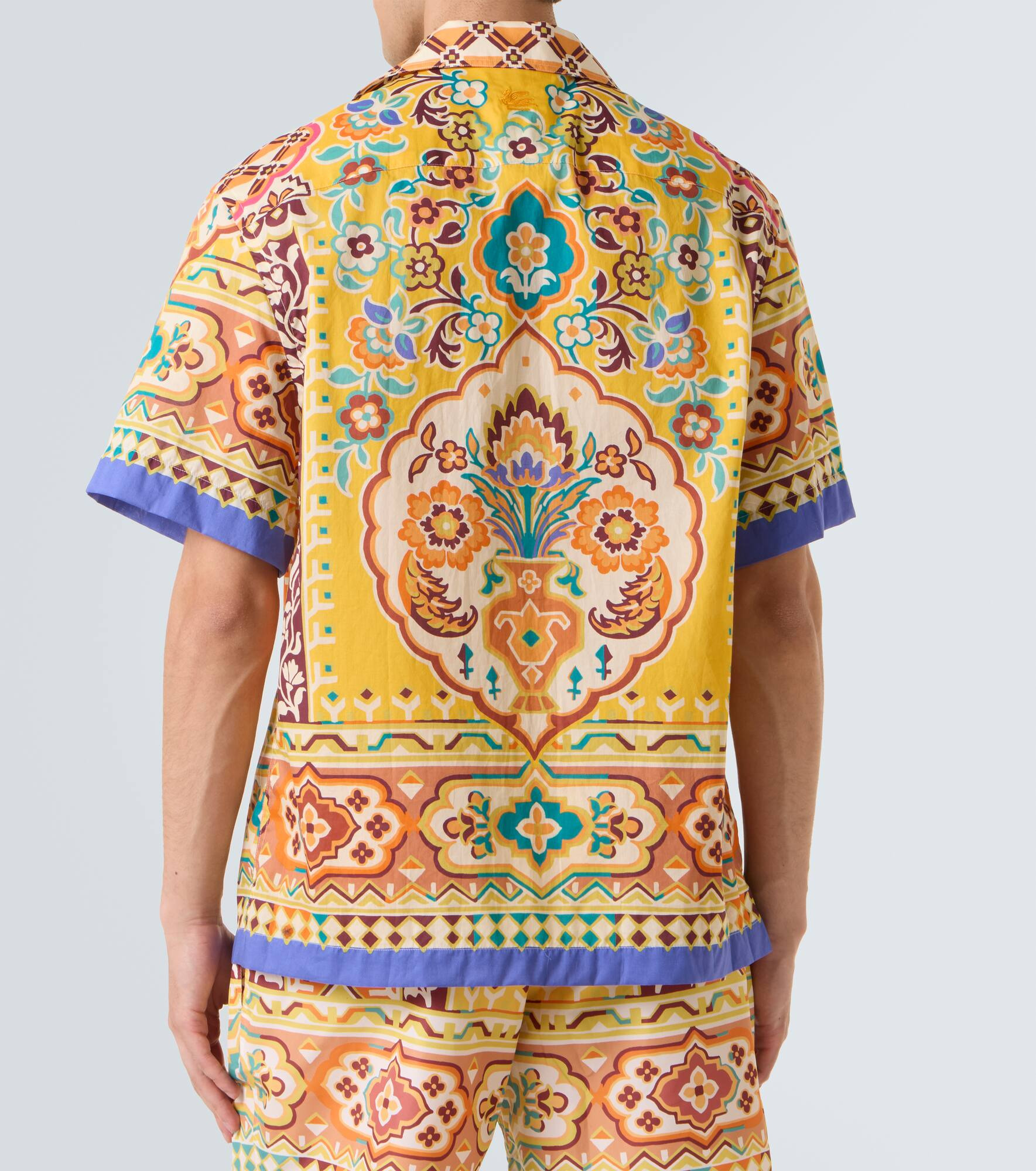 Printed cotton bowling shirt - 4