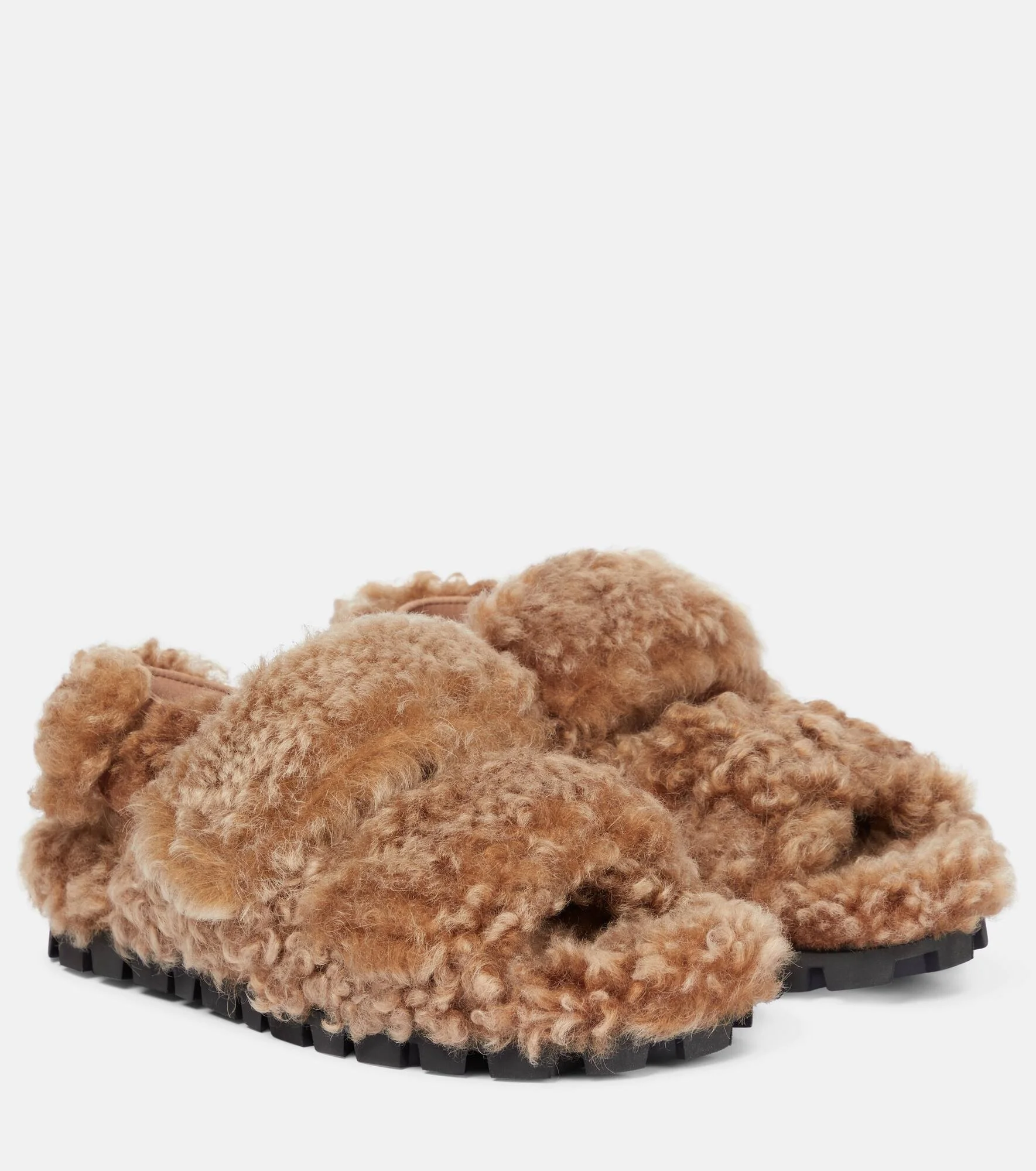 Shearling sandals - 1