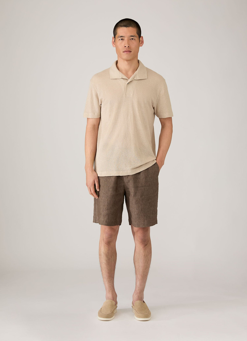 Sunspel Linen Piqué Polo Shirt outlook