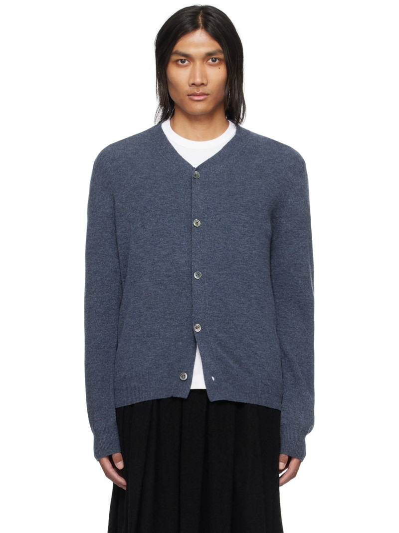 Navy Heart Patch Cardigan - 1