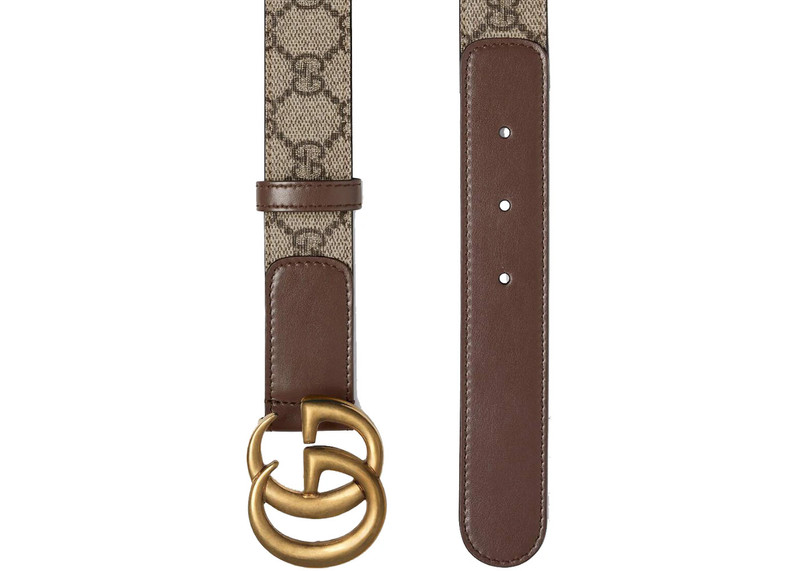 GUCCI Gucci GG Belt Double G Buckle 1 Width Brown outlook