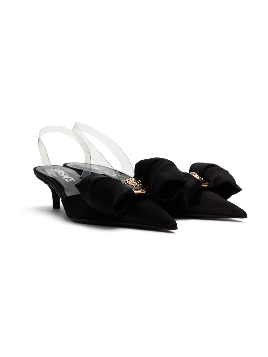 Black Alia Slingback Heels - 4