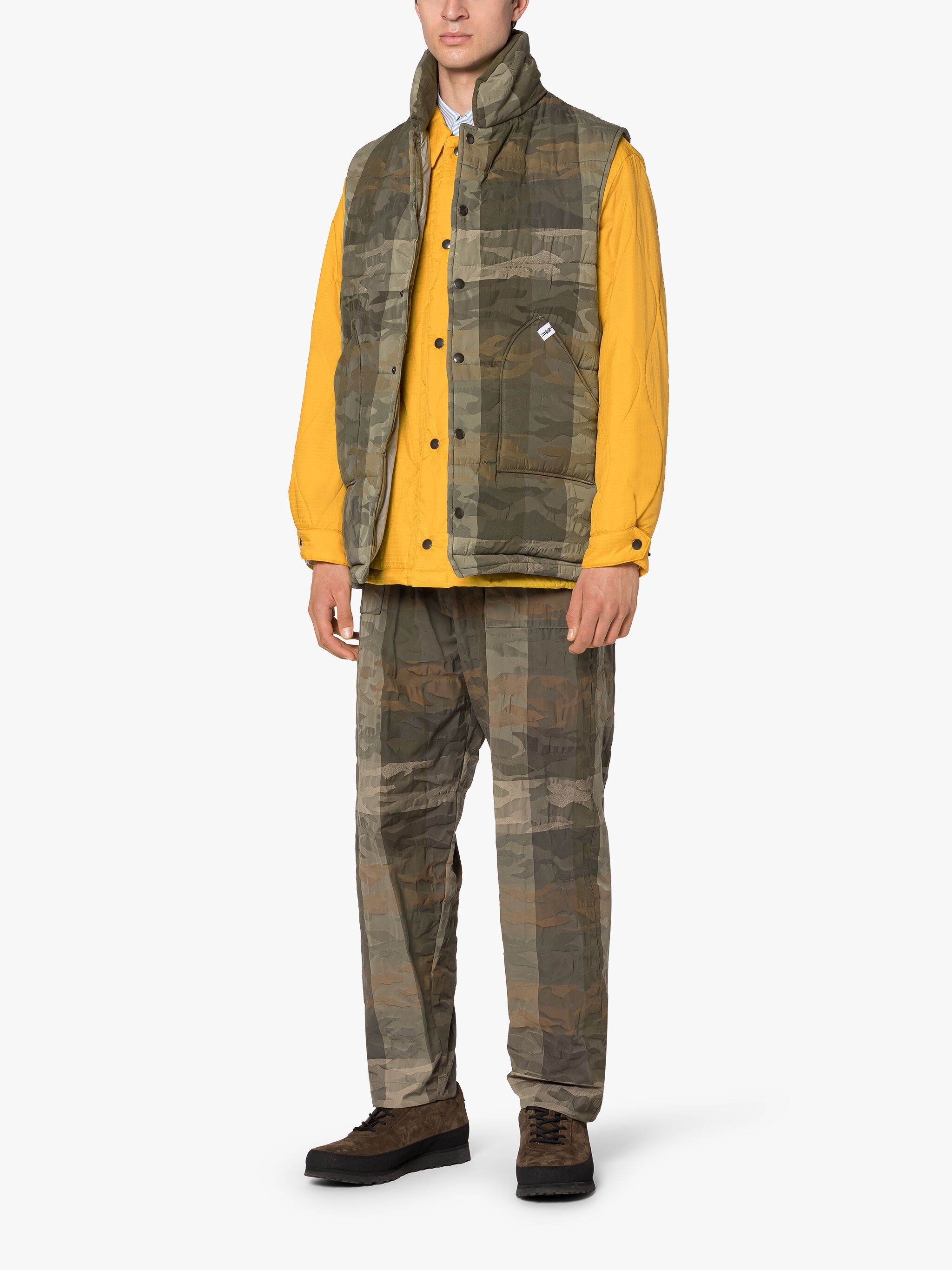 OSAKA MILITARY CAMO COTTON & NYLON GILET - 4