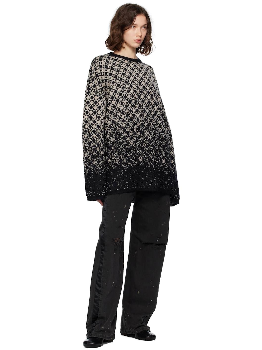 Beige Wool & Mohair Sweater - 4