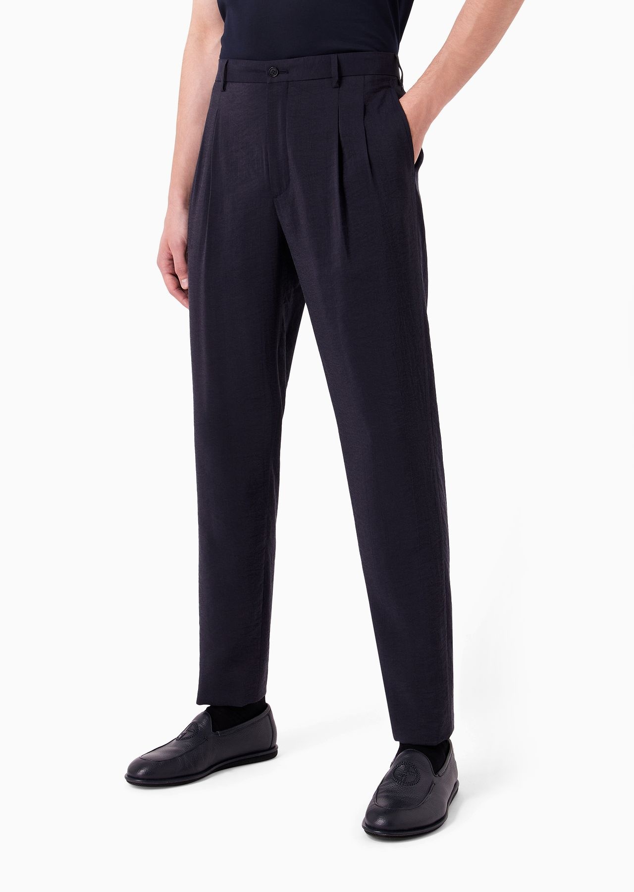 Two-dart trousers in silk-blend twill - 2
