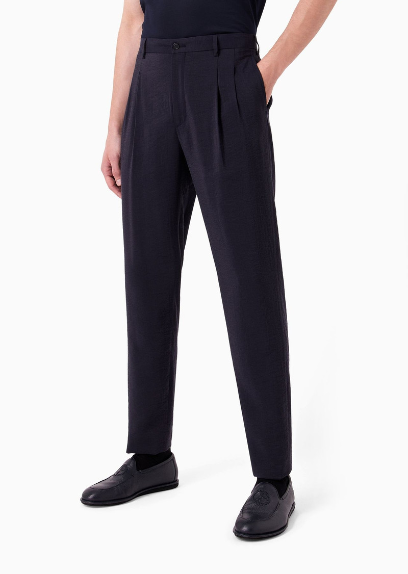 Two-dart trousers in silk-blend twill 2