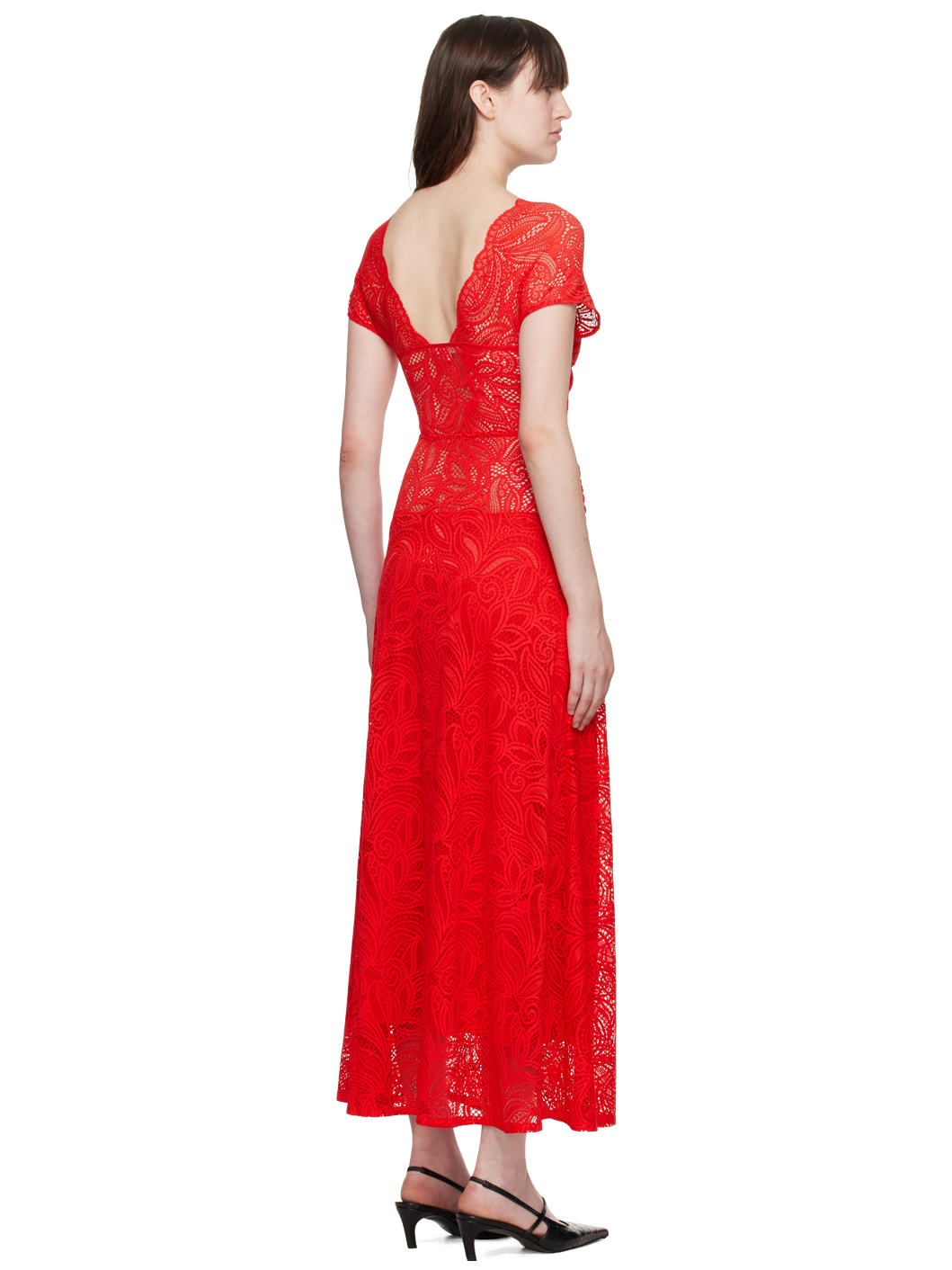 Red Sassen Maxi Dress - 3