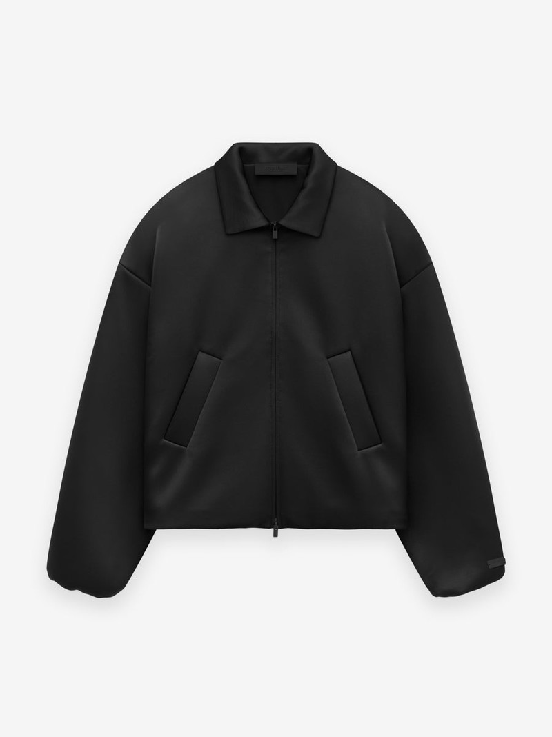 Womens Satin Nylon Bomber Jacket 1