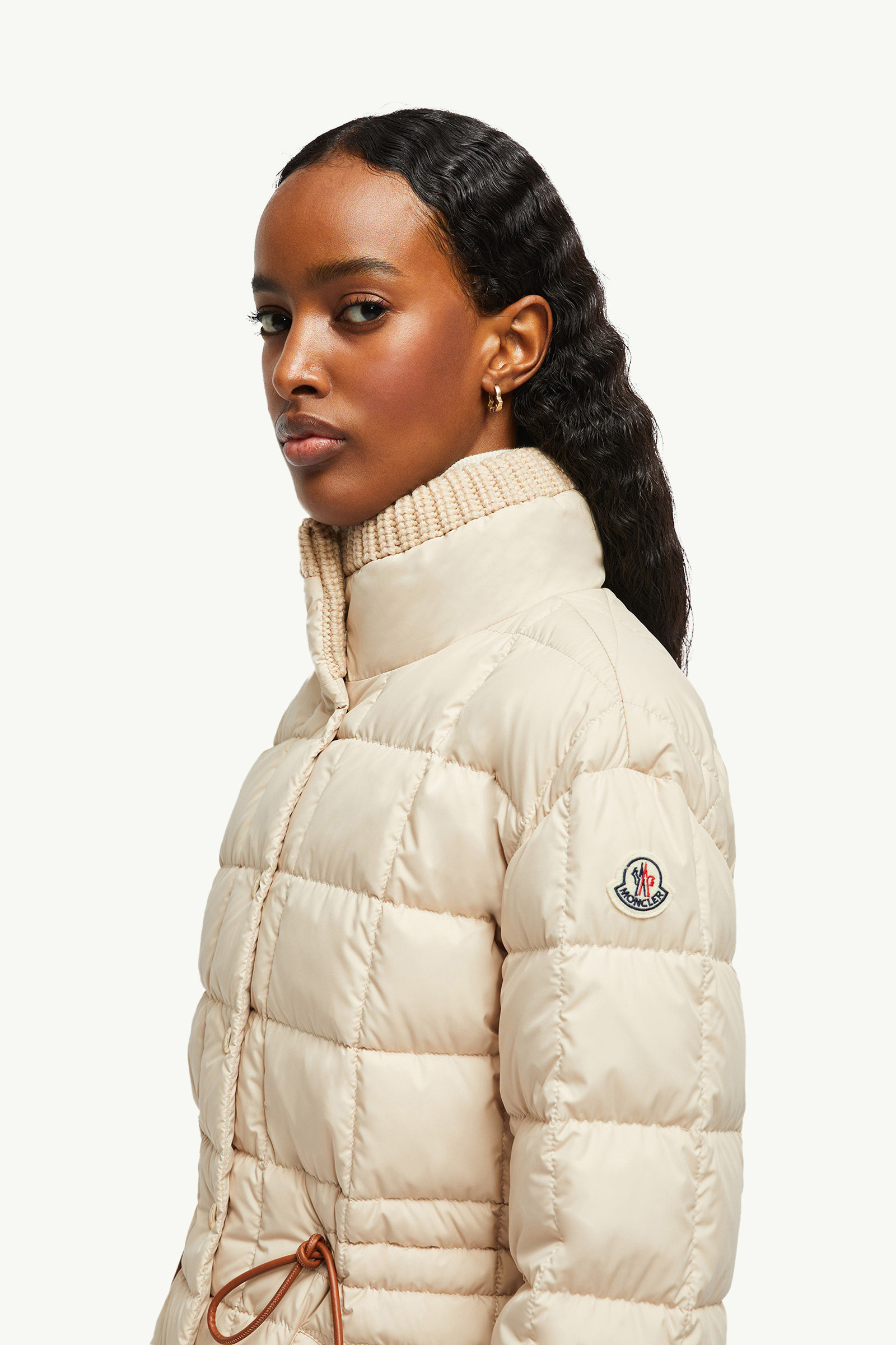 Antigone Leather-Trimmed Short Down Jacket - 4