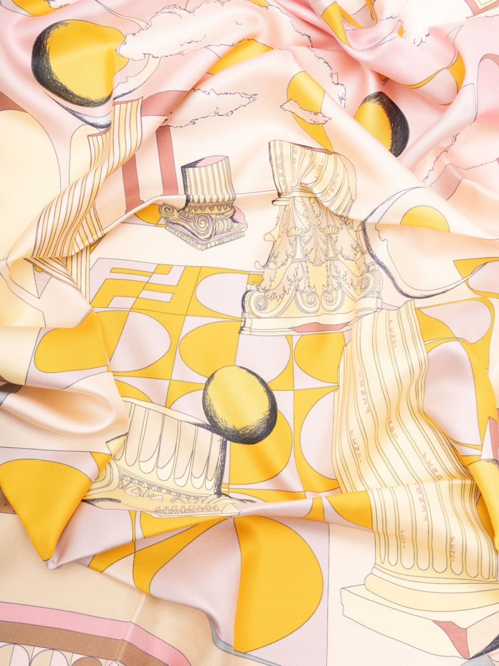 Moonlight Echoes geometric-print silk scarf - 4