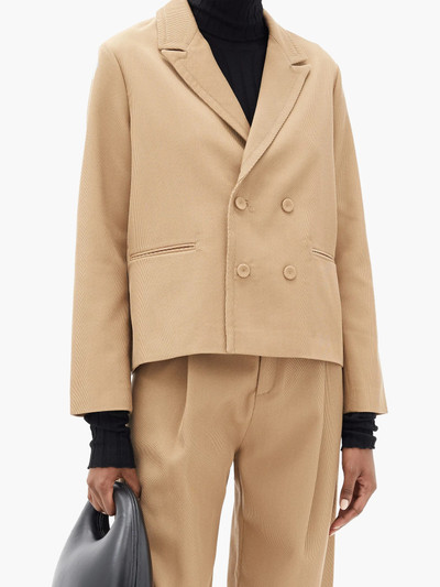 Sara Lanzi Oversized double-breasted wool-blend jacket outlook