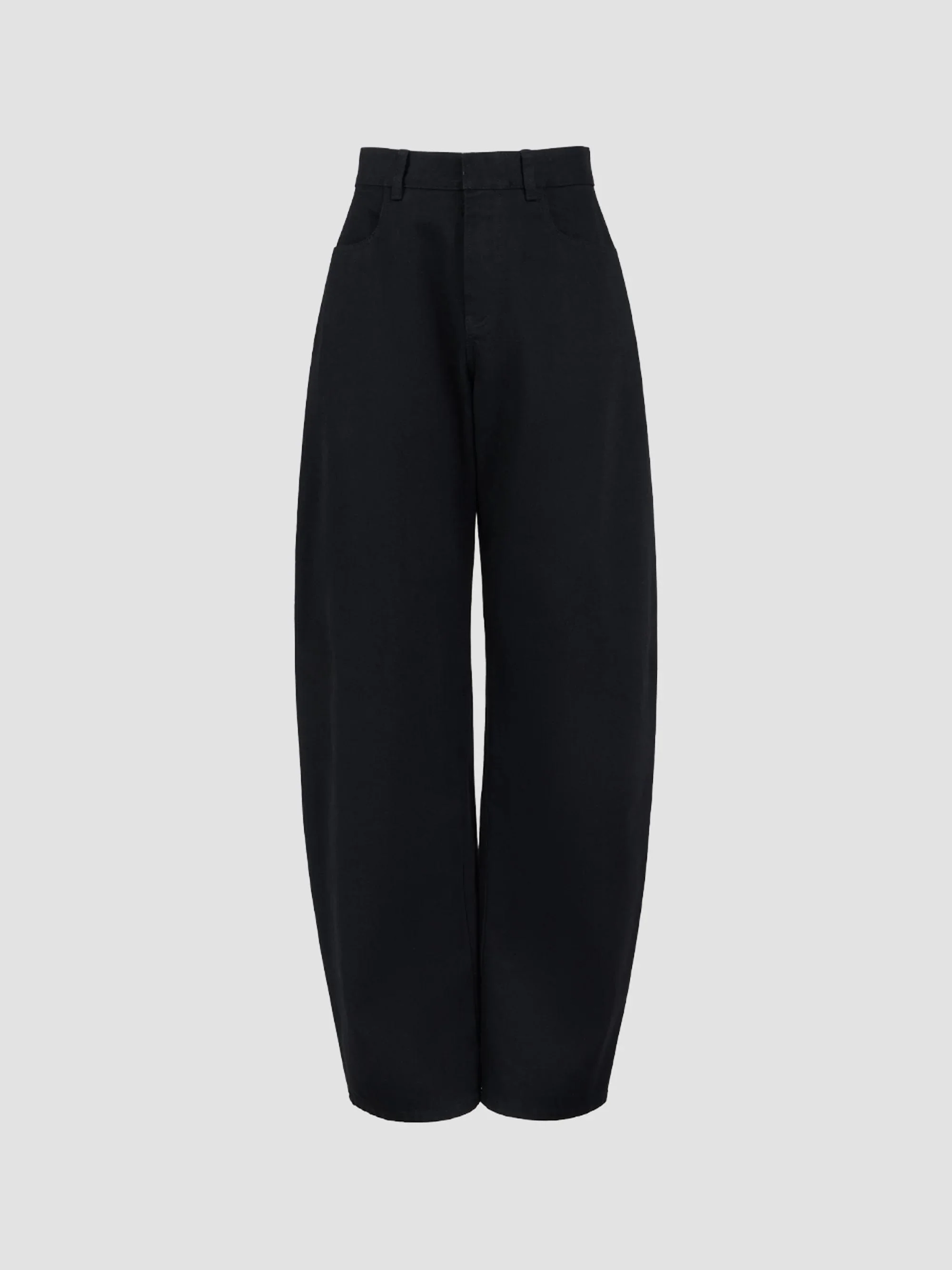 Women's Mid-Rise Denim Round Pants - Noir Alaia - 1