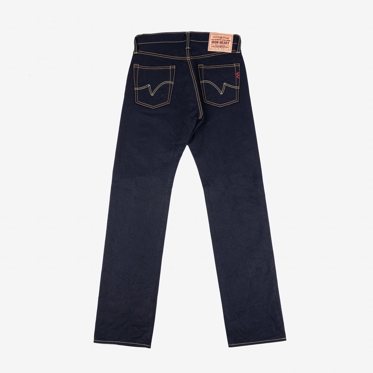 IH-634S-142ib-c 14oz Selvedge Denim Straight Cut Jeans - Indigo/Black - 5