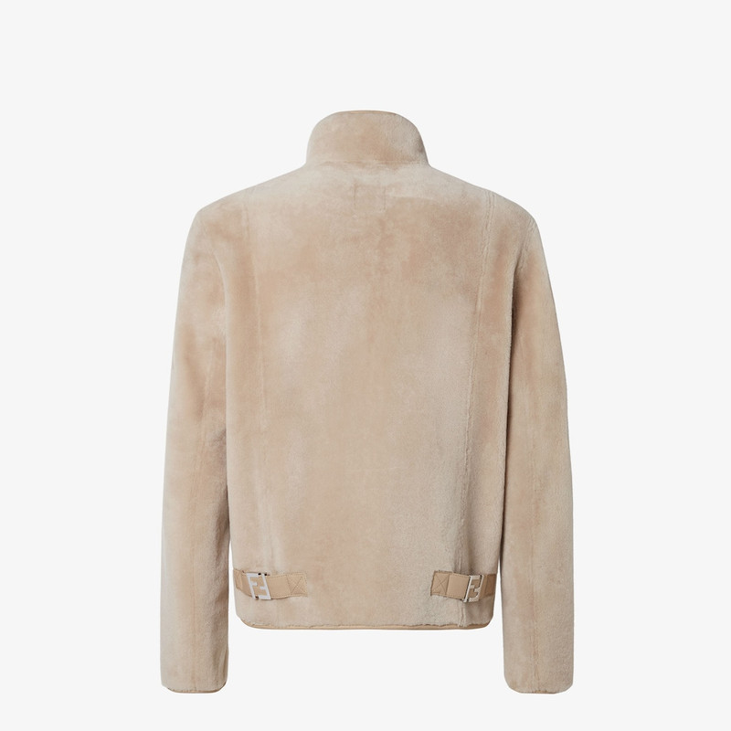 Blouson Light gray shearling reversible blouson 2