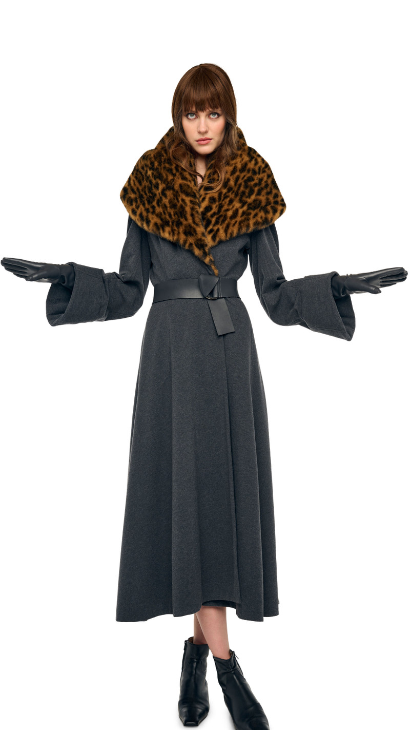 SHAWL COLLAR PEPLUM COAT 9