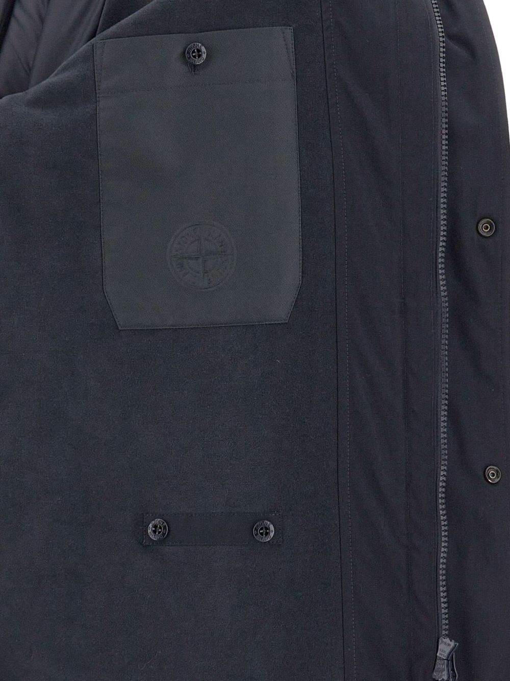 shirt-collar organic-cotton coat - 5