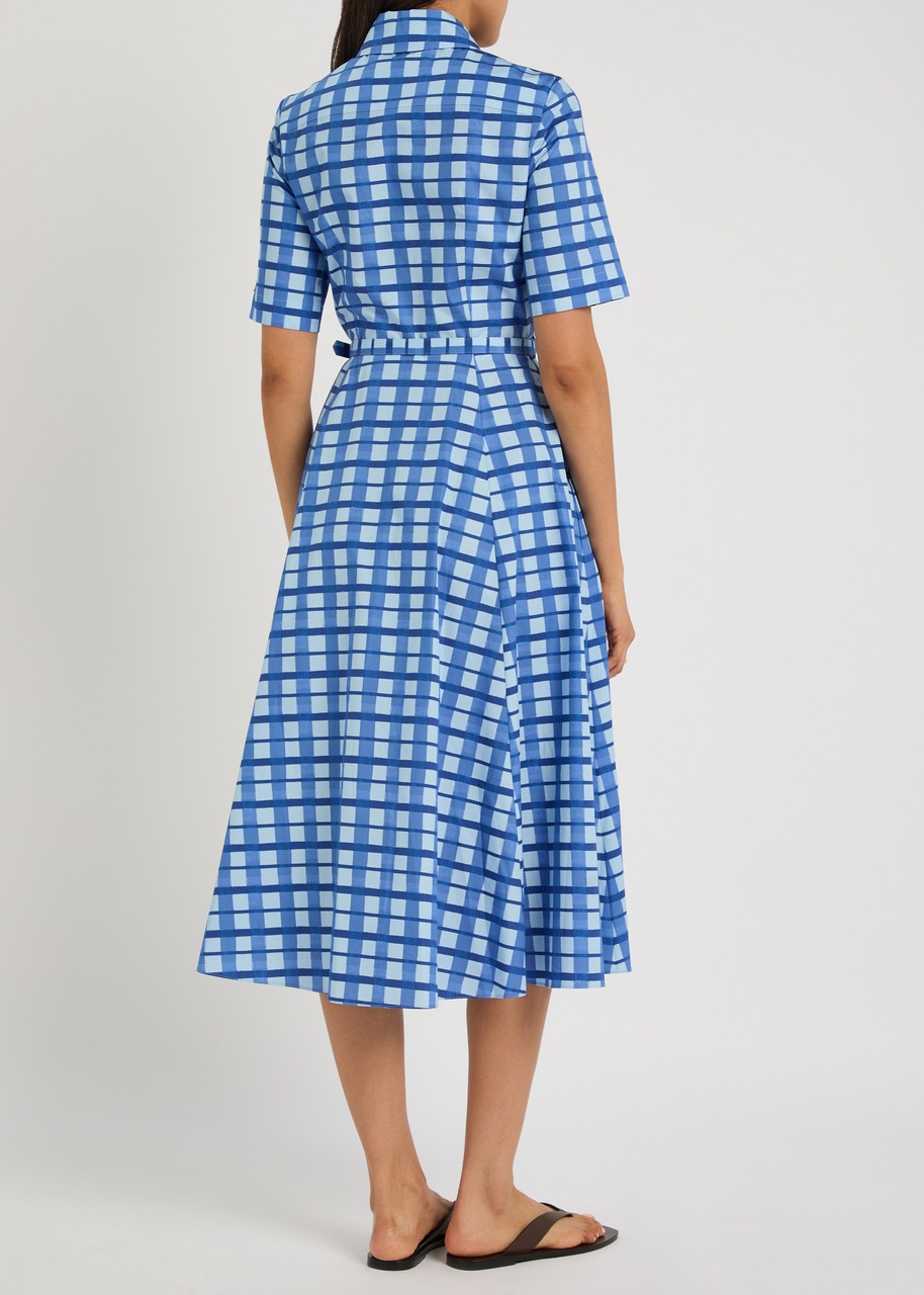 Emilia Wickstead Rubie Checked Cotton Midi Shirt Dress - 3