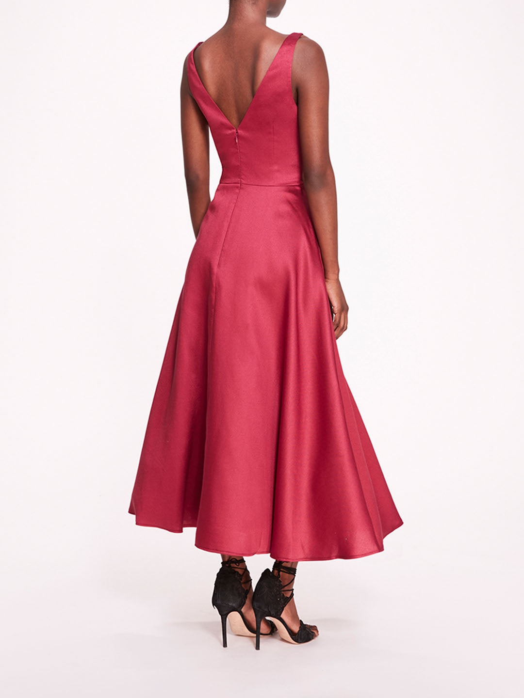 FLORAL MIKADO MIDI DRESS - 2
