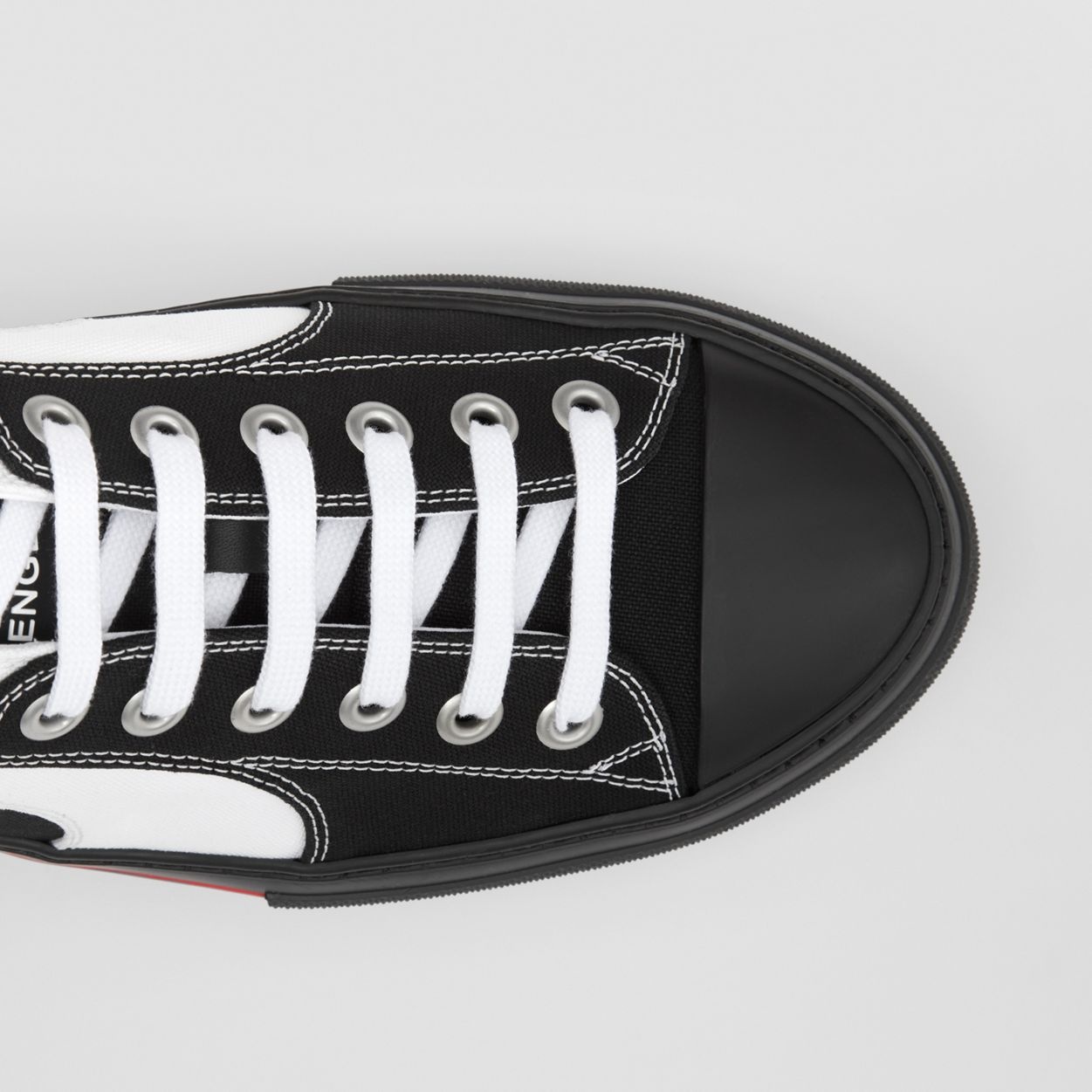 Logo Detail Two-tone Cotton Sneakers - 2