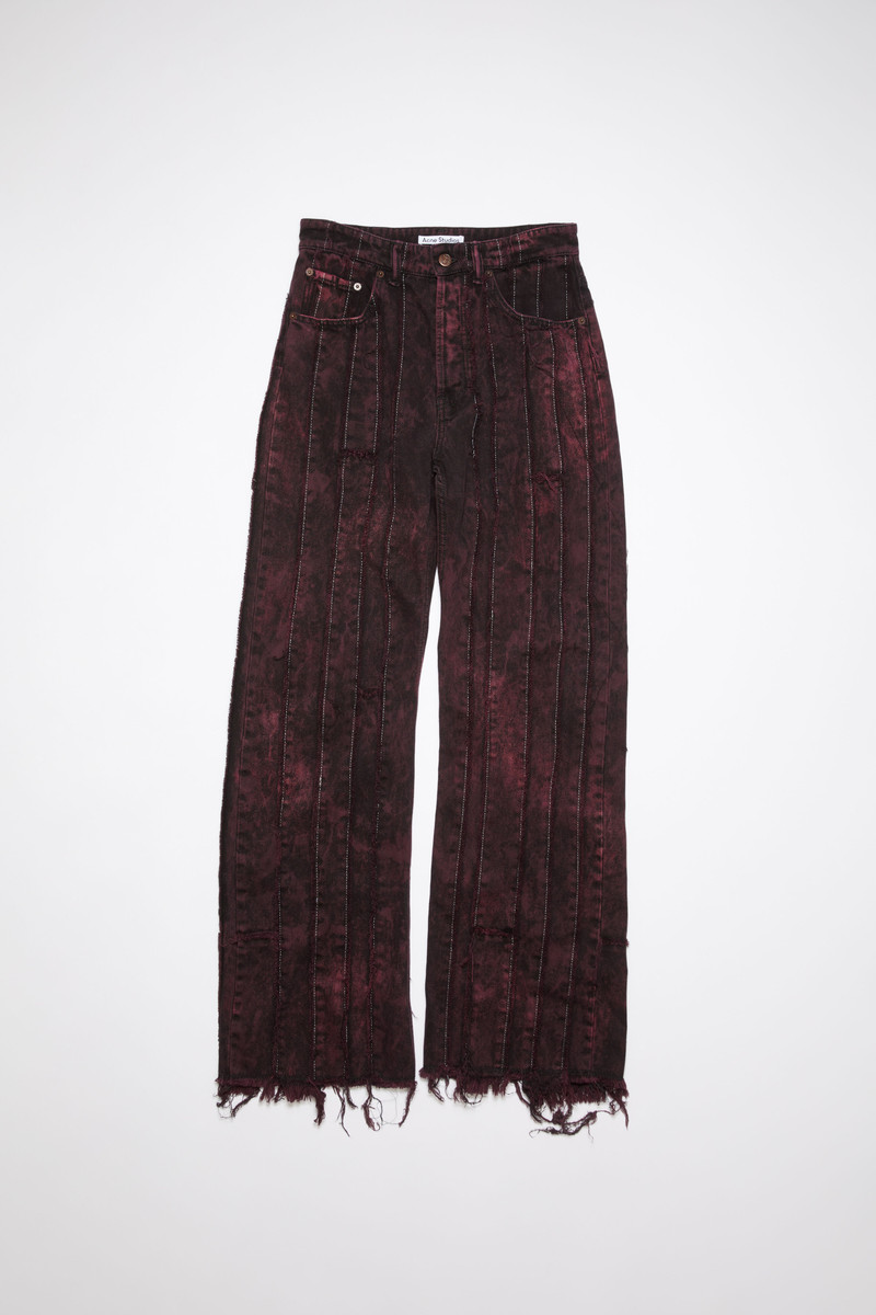 Loose fit jeans - 2021F - Black/wine red 1