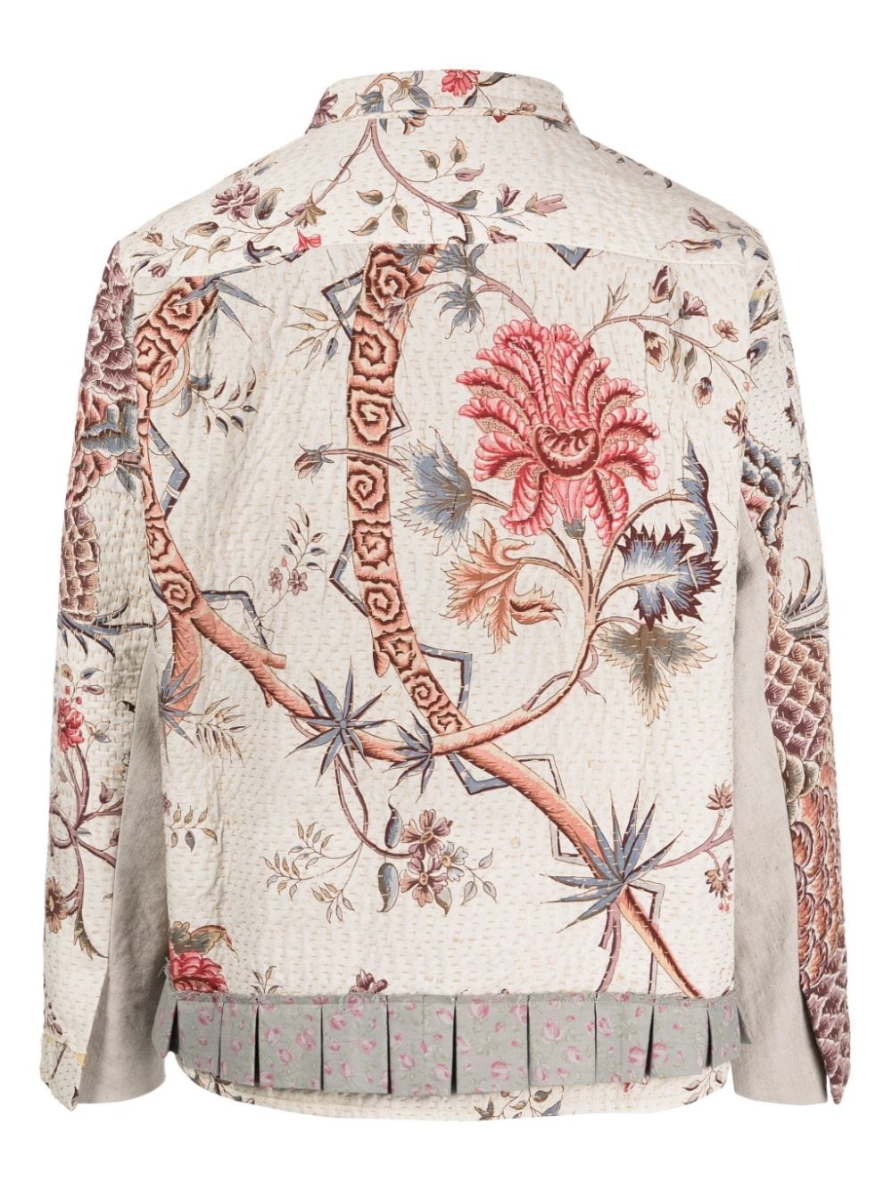 floral-print cotton jacket - 2