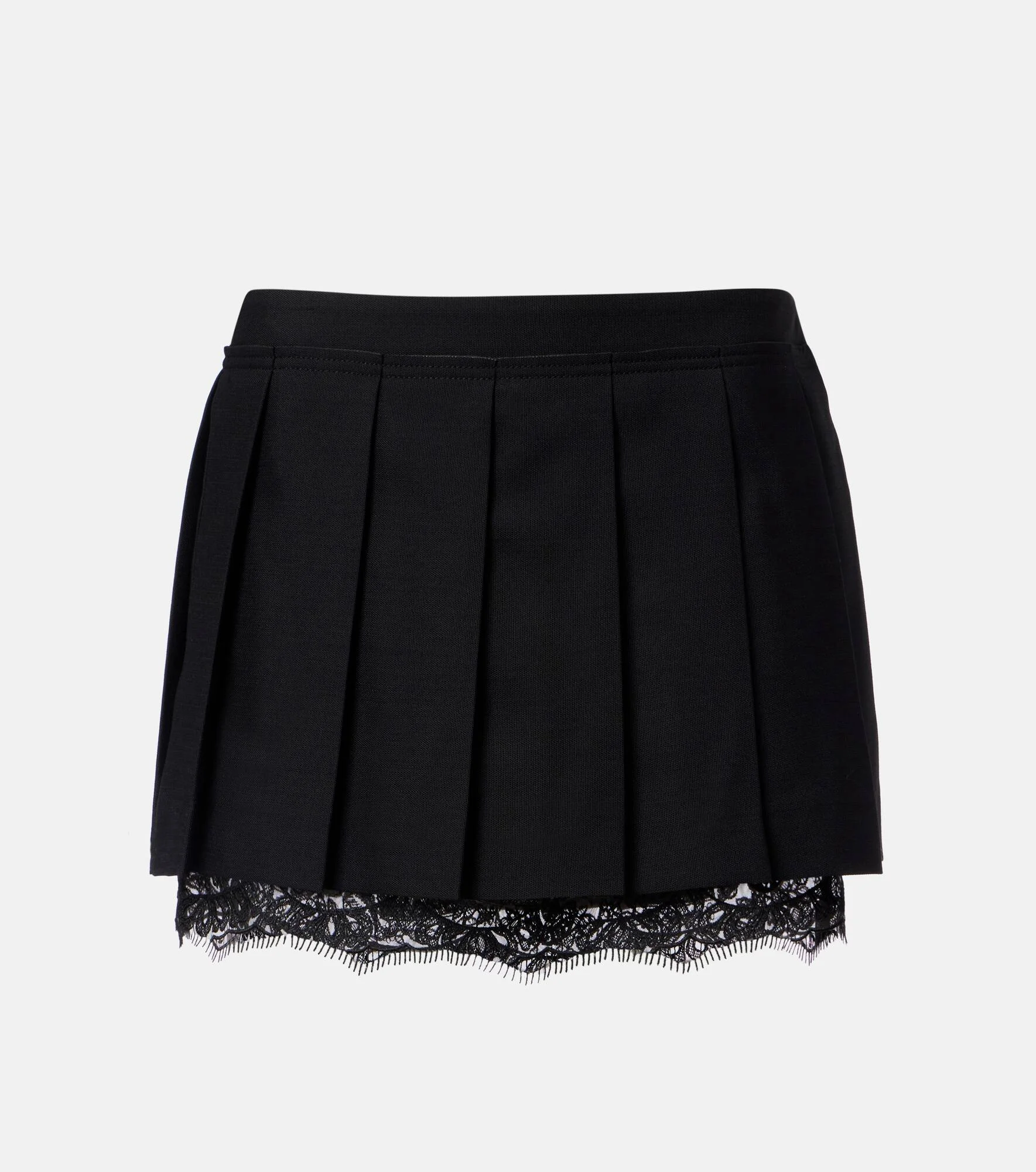 Inbora lace-trimmed pleated miniskirt - 1