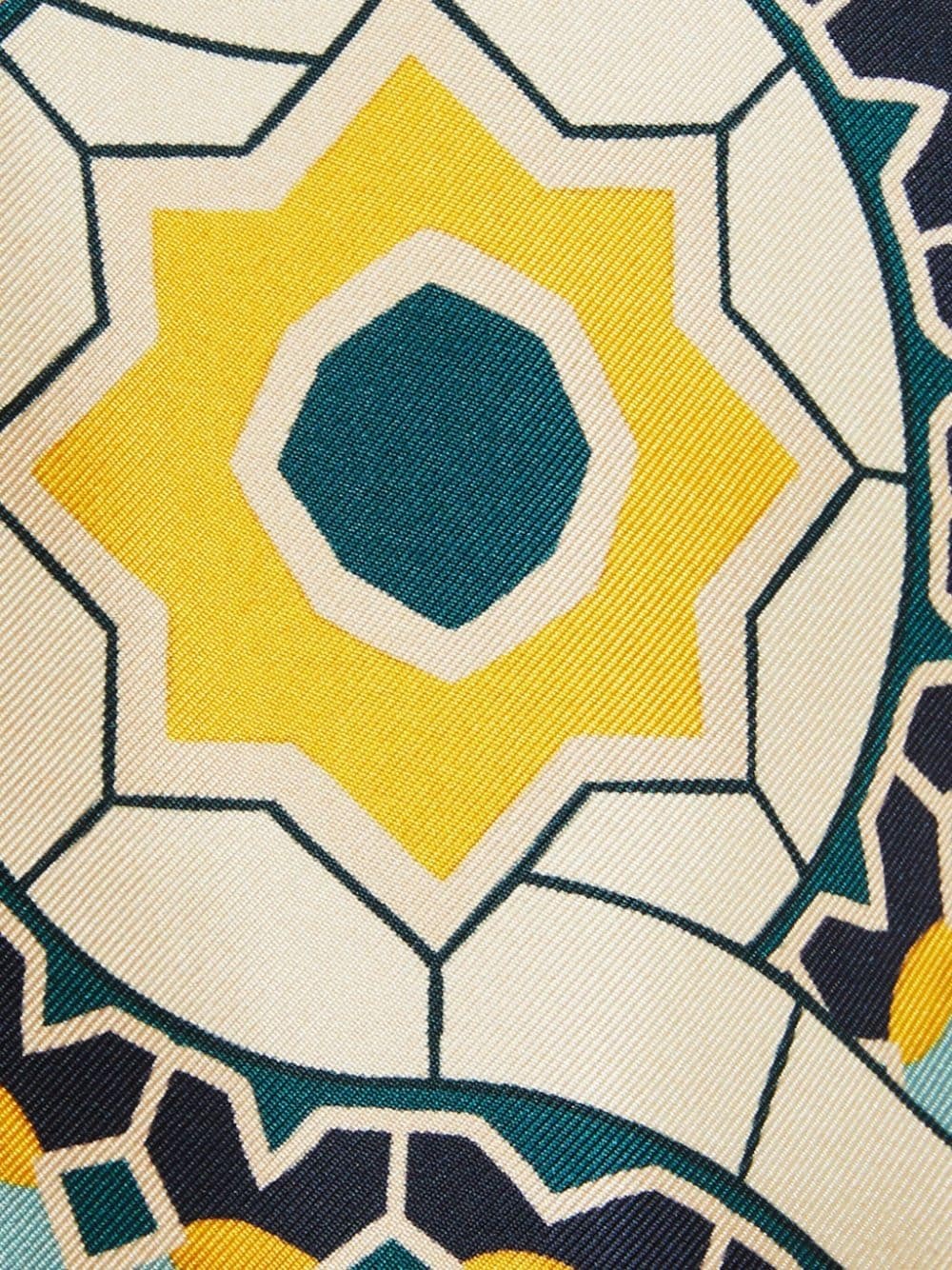 Mudejar-print silk crop shirt - 4