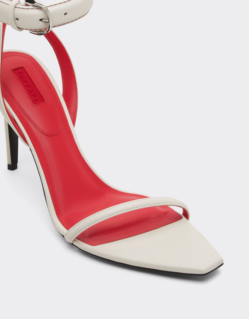 Nappa leather heeled sandals 4