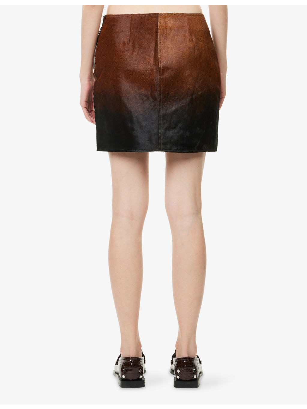 Salil Slim-Fit Leather Mini Skirt - 4