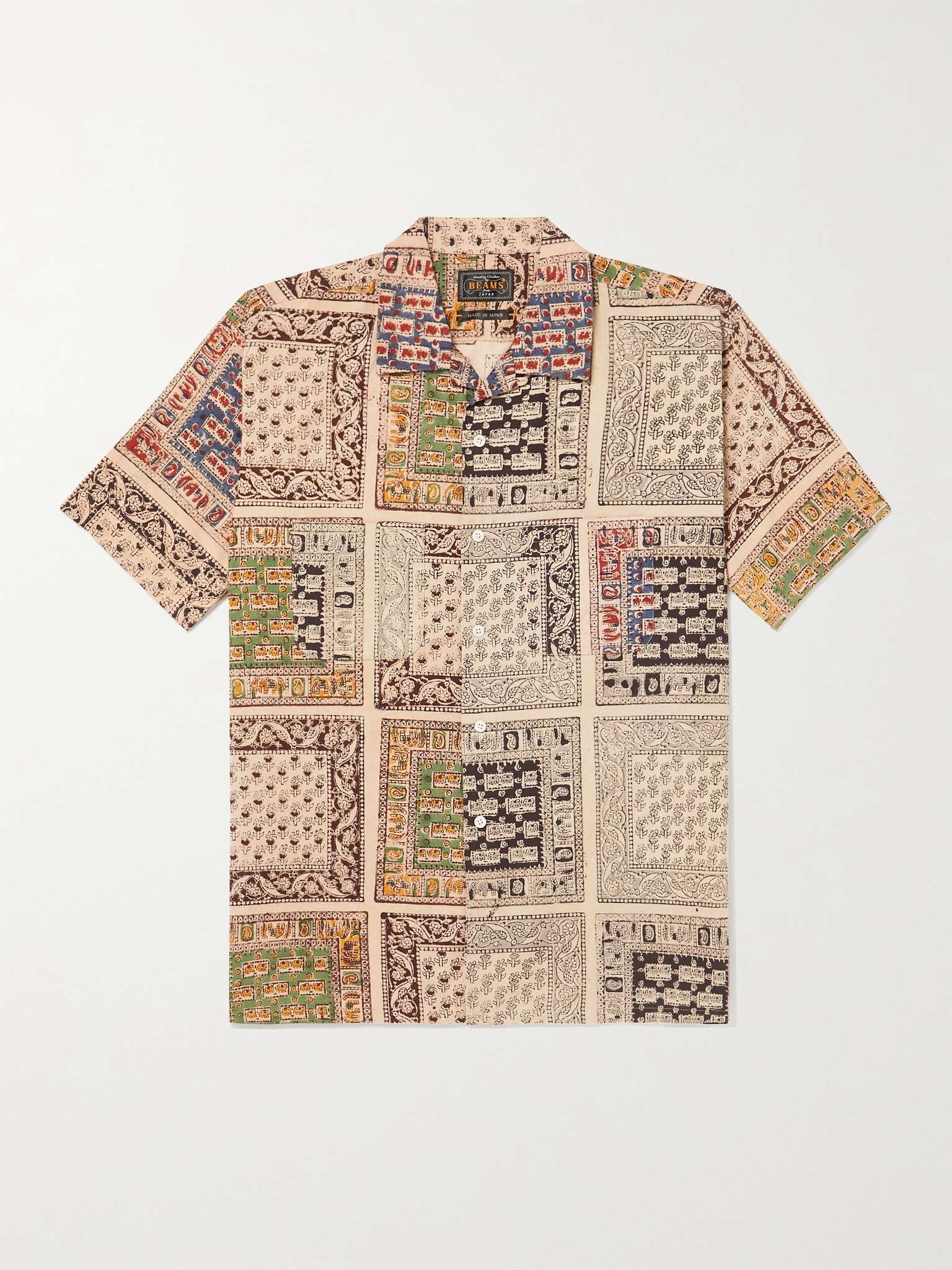 Camp-Collar Printed Cotton Shirt - 1