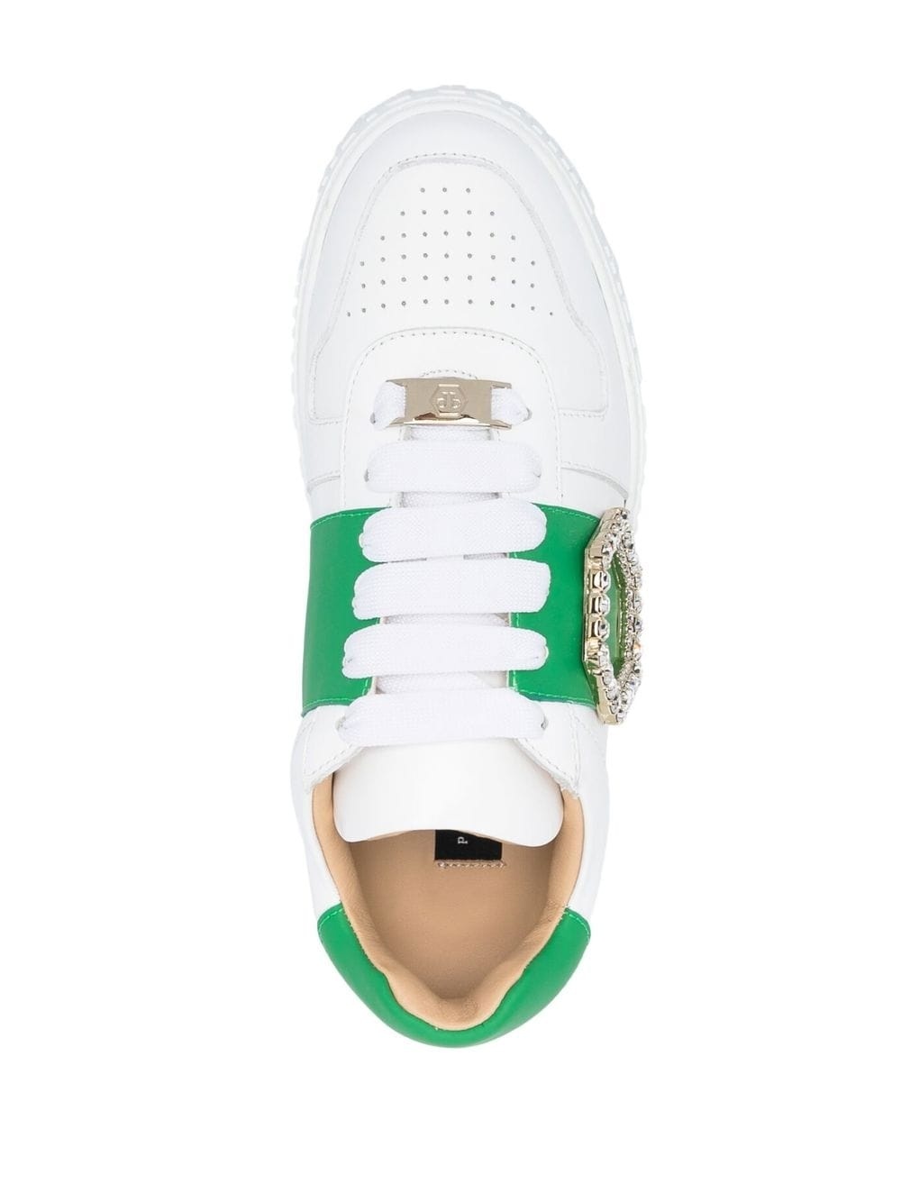 leather low-top sneakers - 4