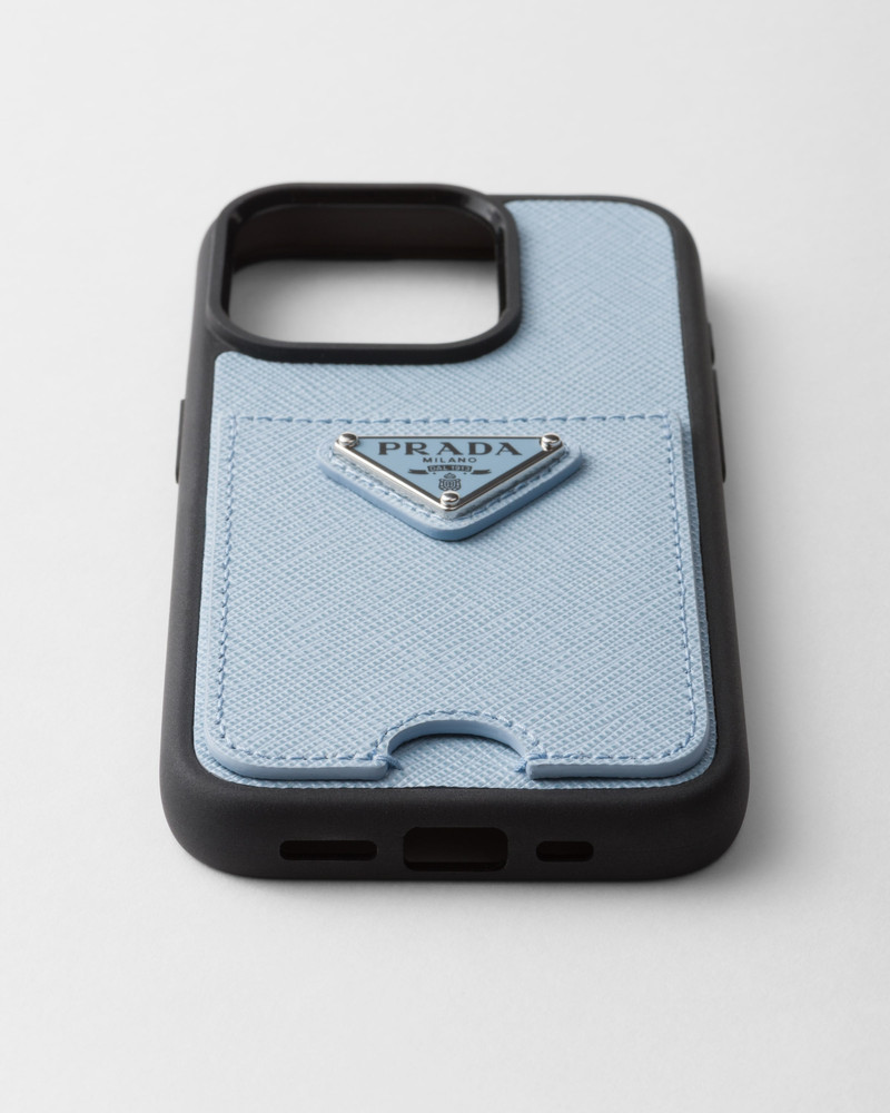 Prada Saffiano leather cover for iPhone 15 Pro outlook