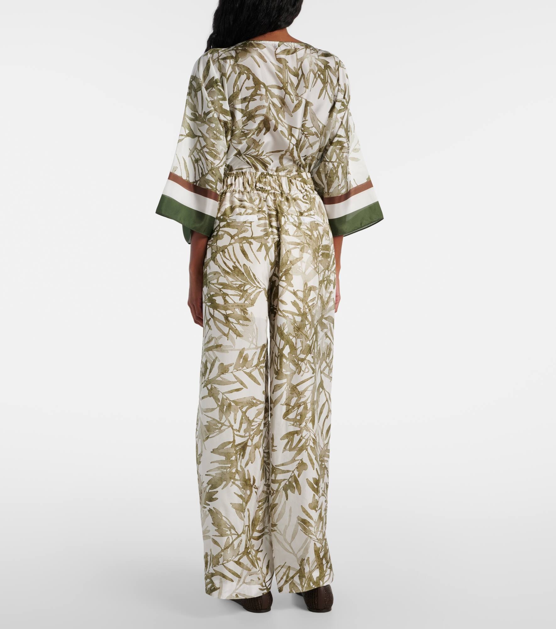 Silk wide-leg pants - 3