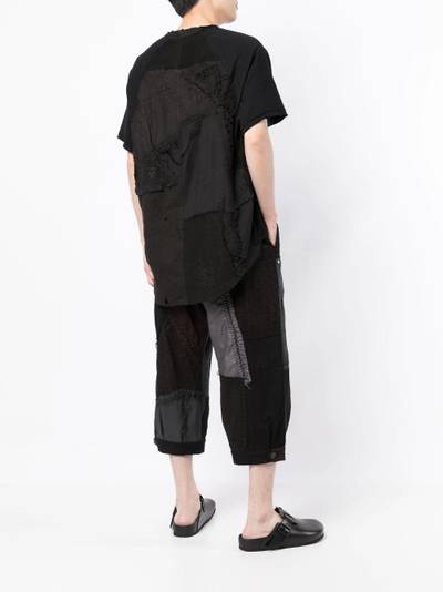 By Walid embroidered panelled T-Shirt outlook