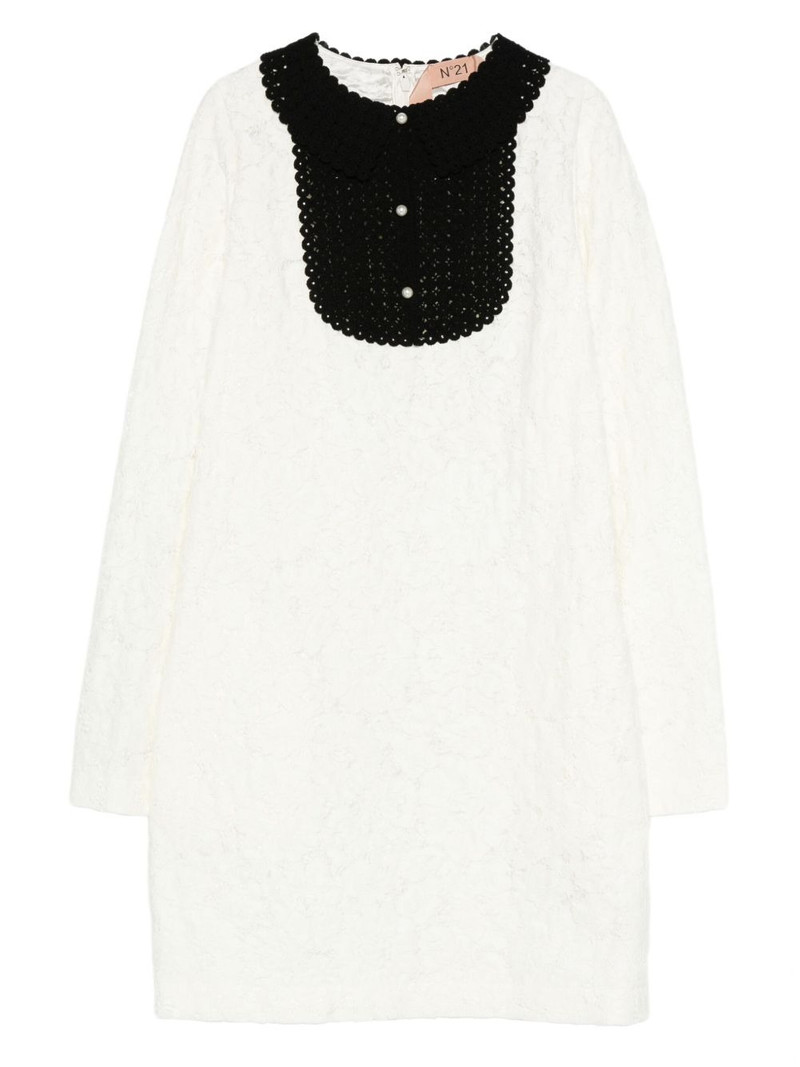 crochet-trimmed lace dress 1