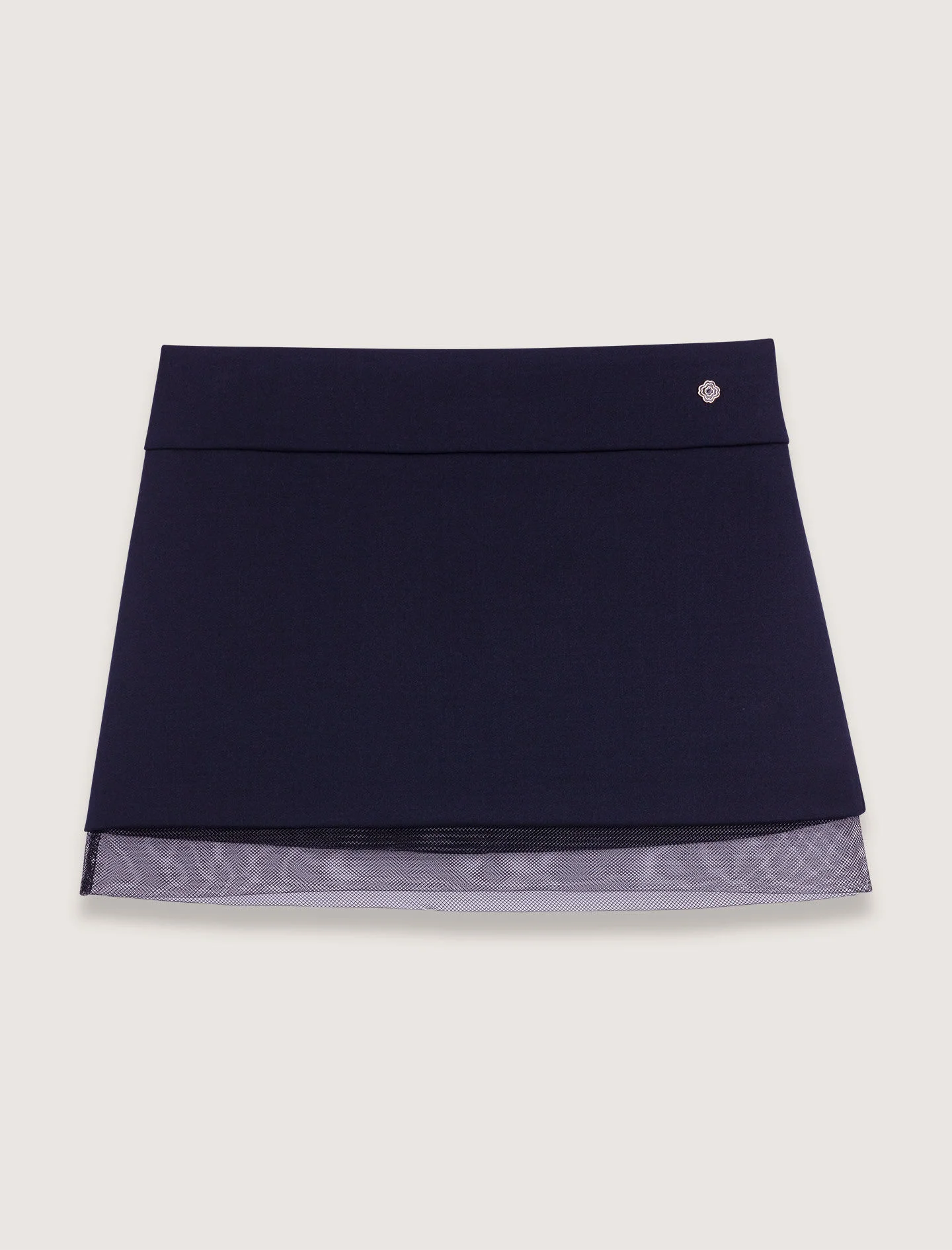 Wool blend and tulle skirt - 1