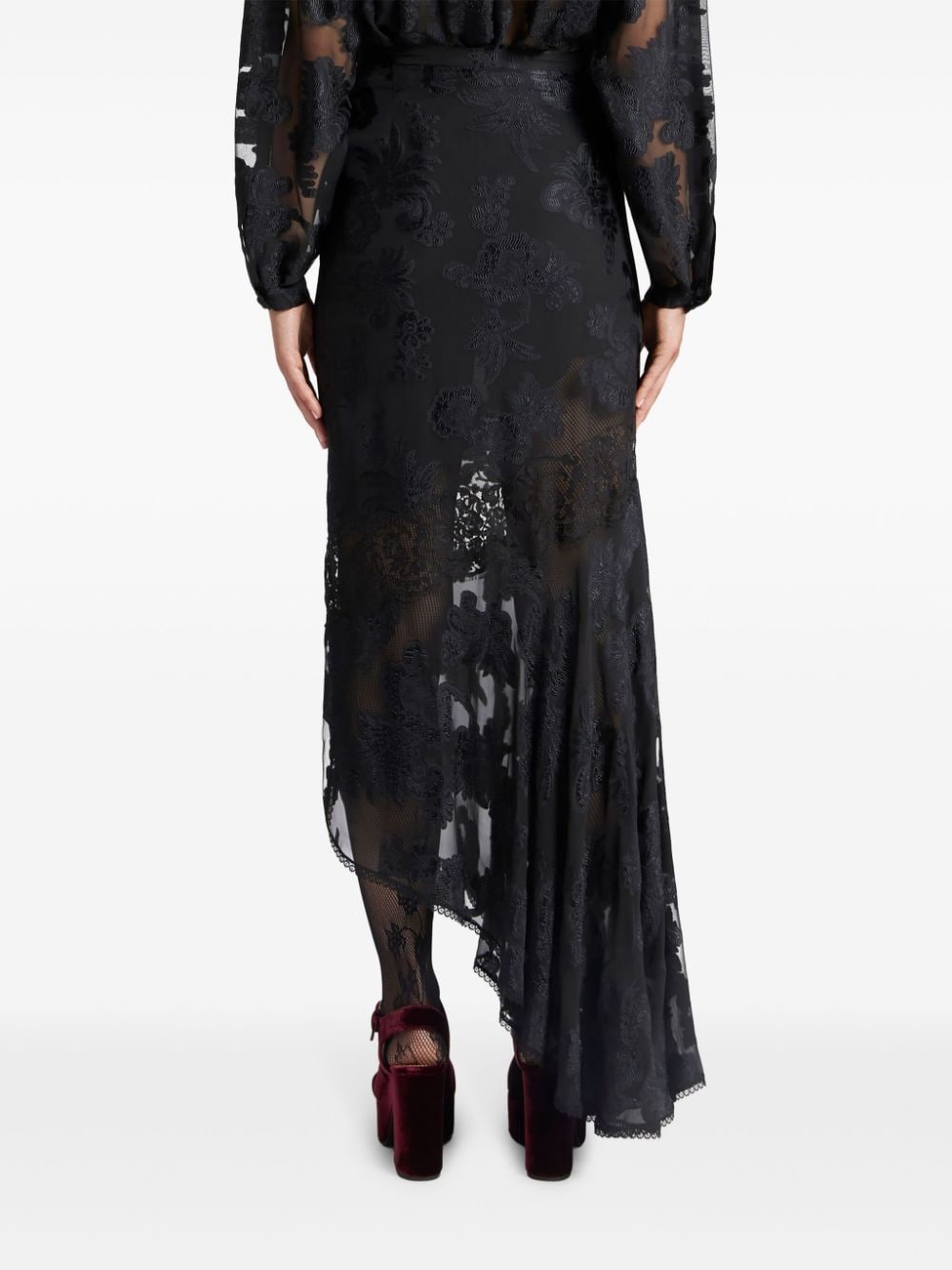 fil-coupé chiffon maxi skirt - 4