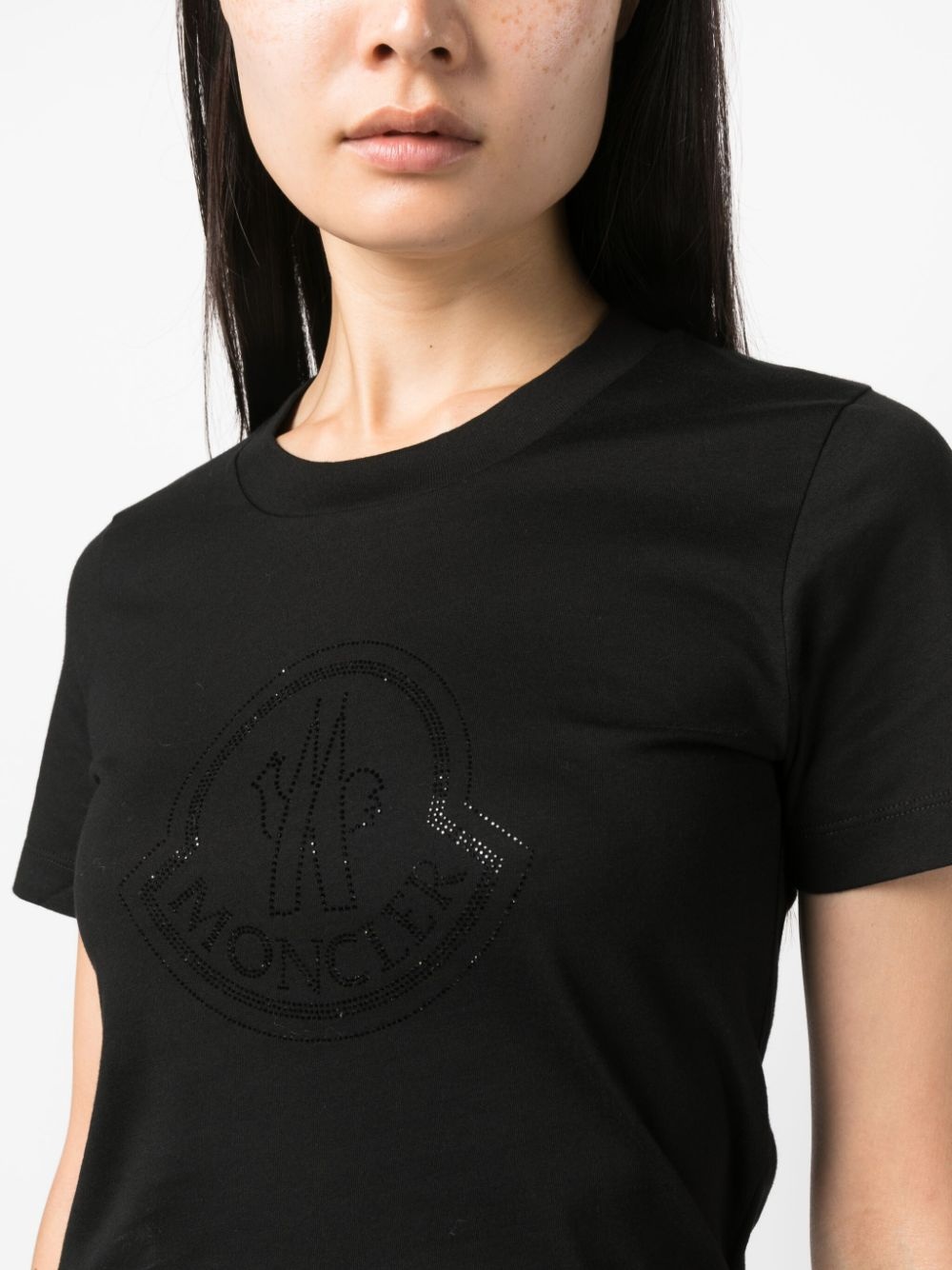 crystal-embellished logo cotton T-shirt - 5