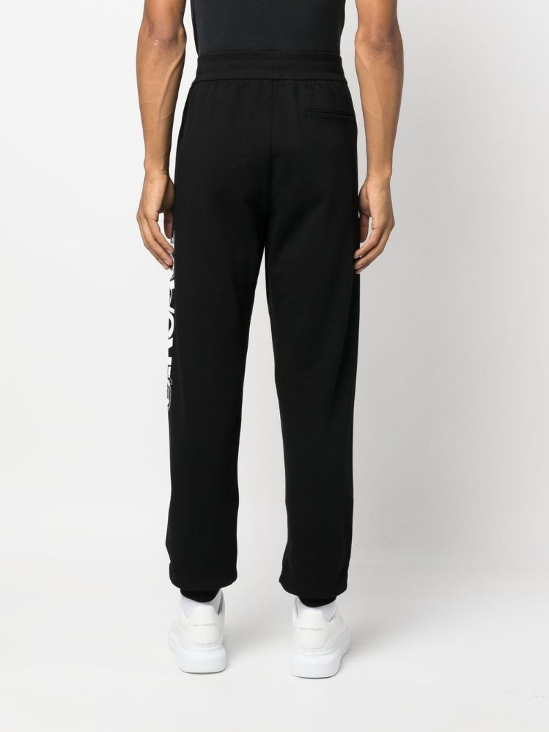 logo-print slim-cut track pants - 4