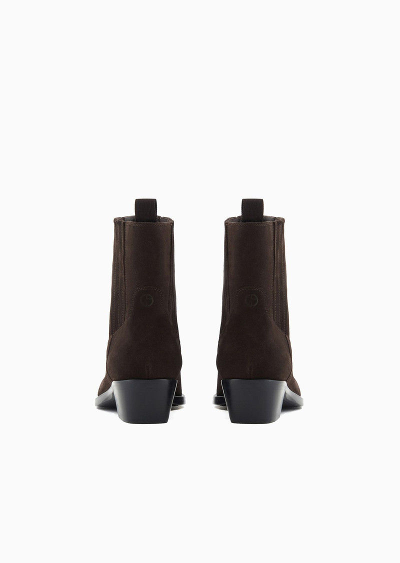 GIORGIO ARMANI Suede cowboy boots outlook