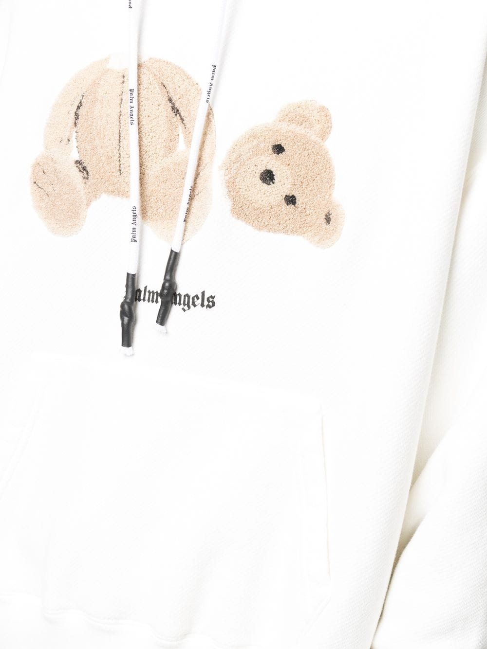 teddy print print hoodie - 5