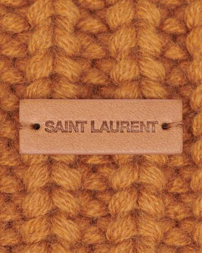 SAINT LAURENT knitted cuffed beanie in cashmere outlook