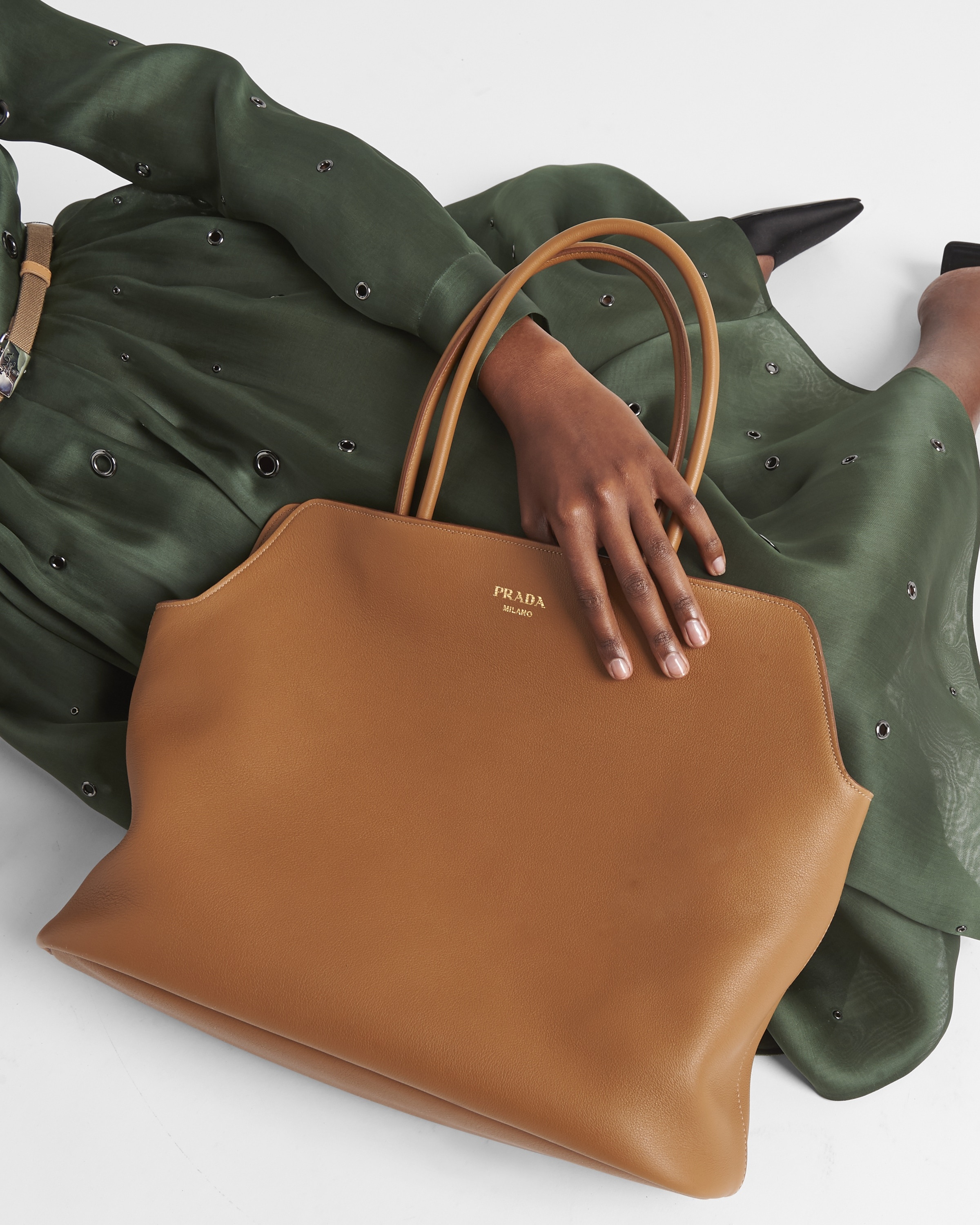 Prada Large leather tote bag | REVERSIBLE