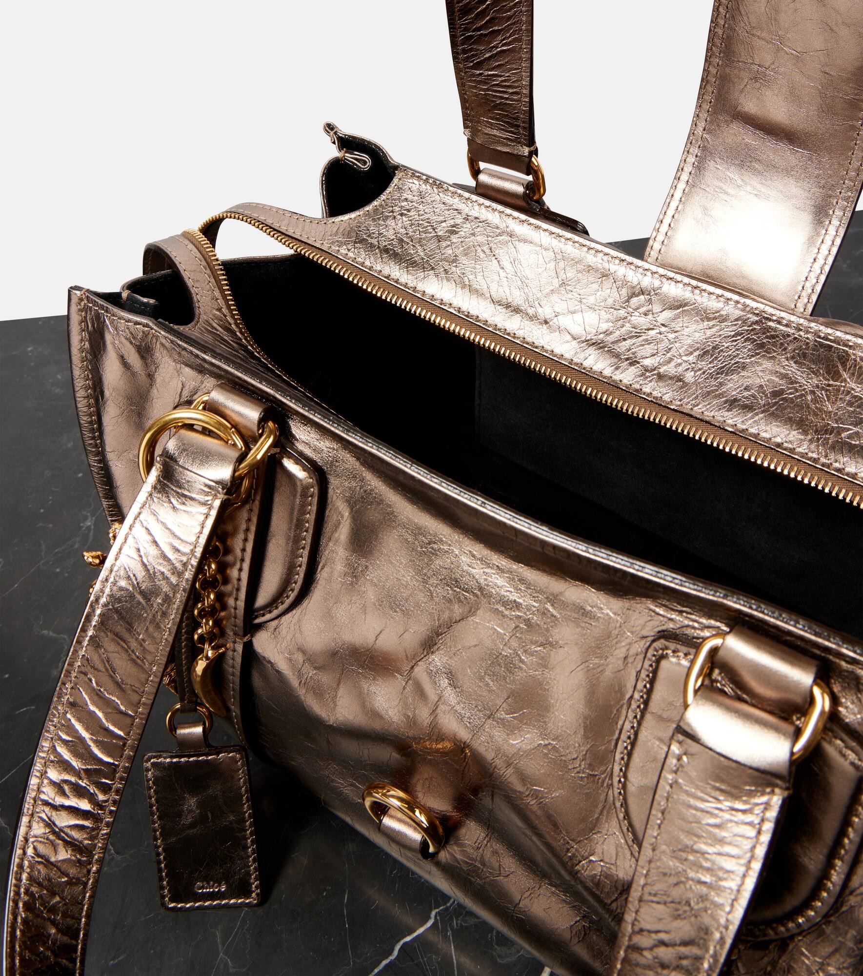 Kerala 25 Large metallic leather tote bag - 3