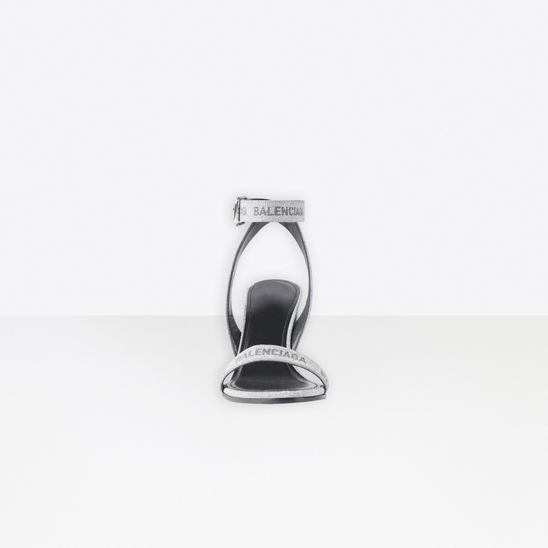 Allover Logo Round 80mm Ankle Strap Sandal 3